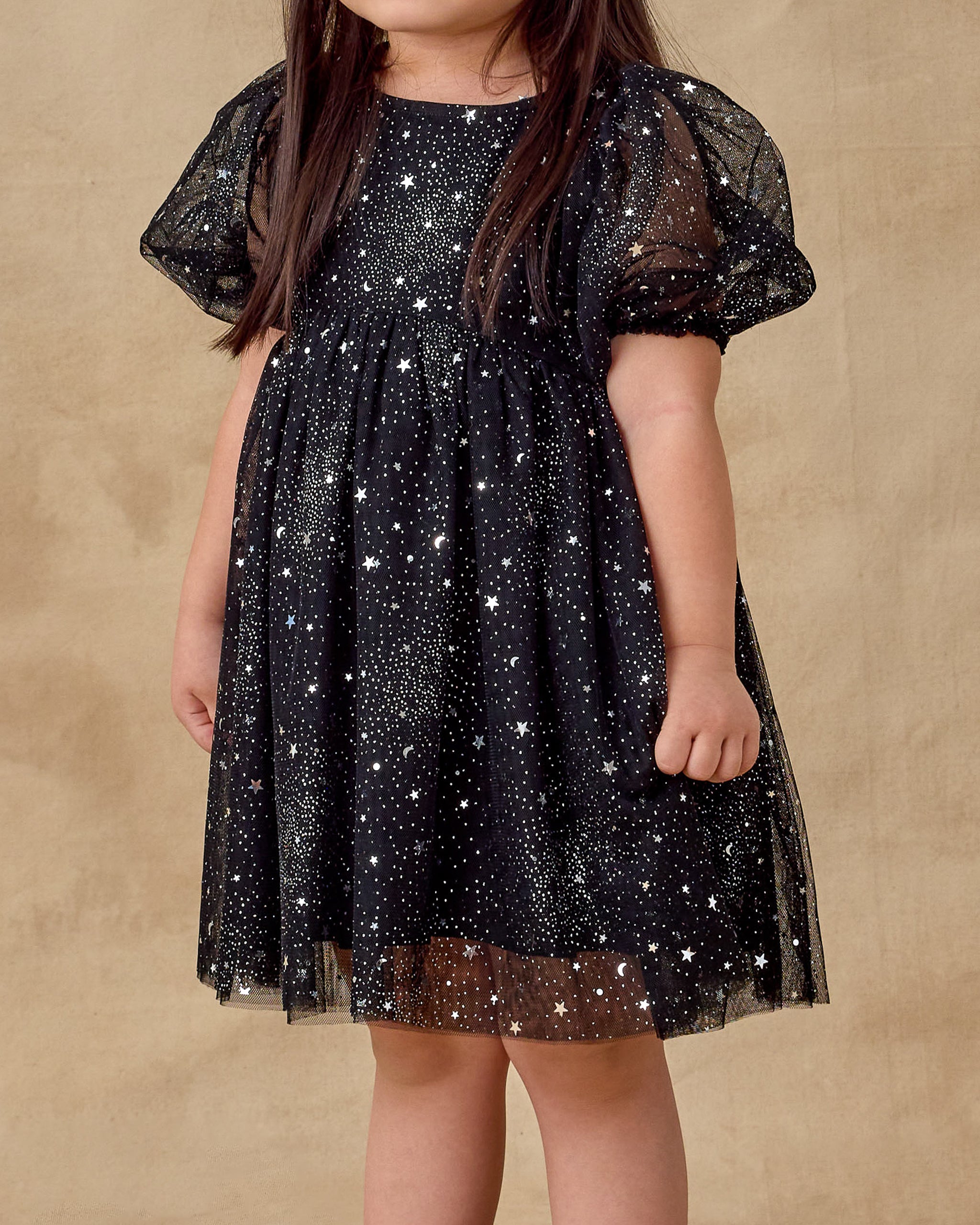 Luna Dress | Night Sky - Rylee + Cru | Kids Clothes | Trendy Baby Clothes | Modern Infant Outfits |