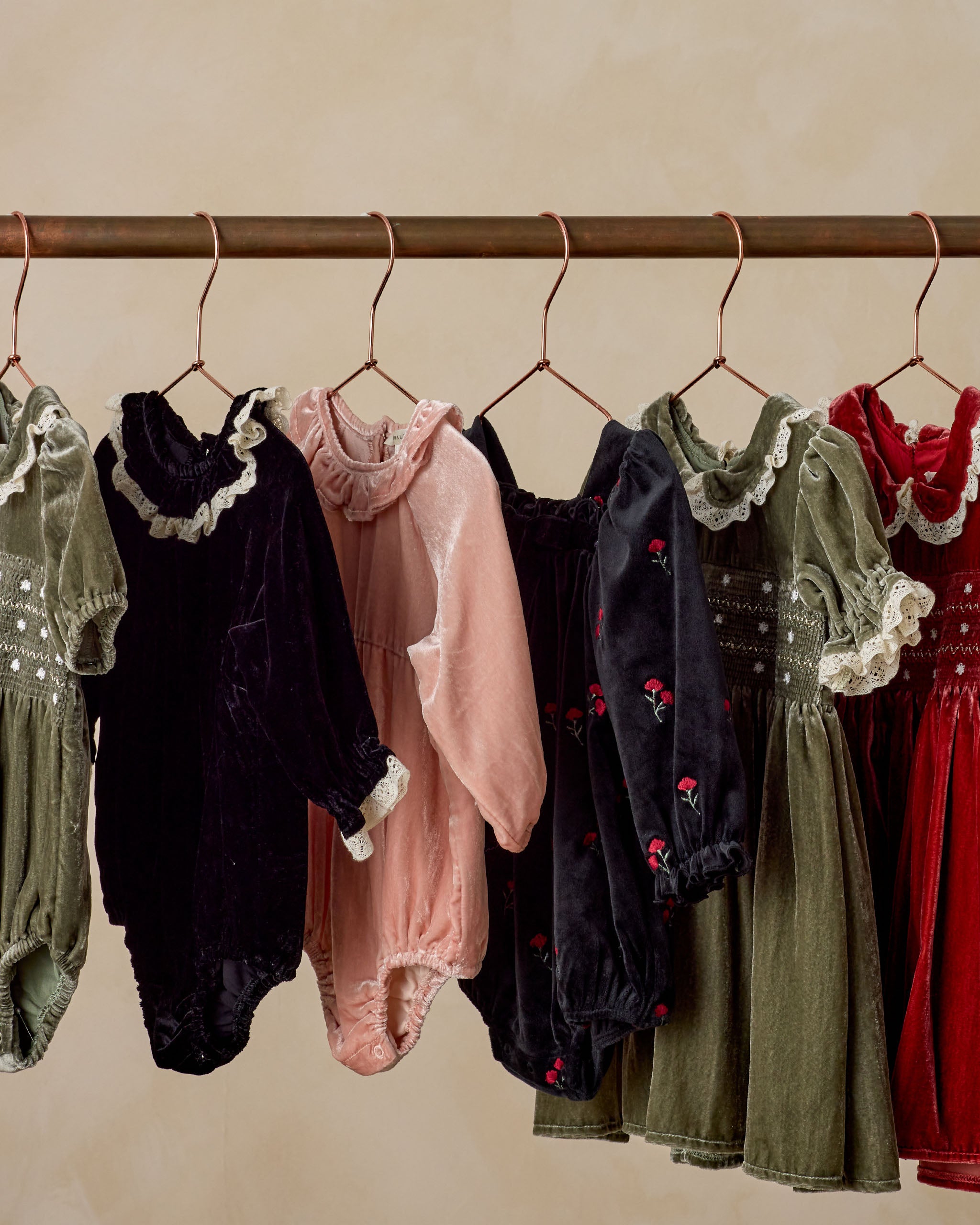 Annette Romper | Velvet Floral - Rylee + Cru | Kids Clothes | Trendy Baby Clothes | Modern Infant Outfits |