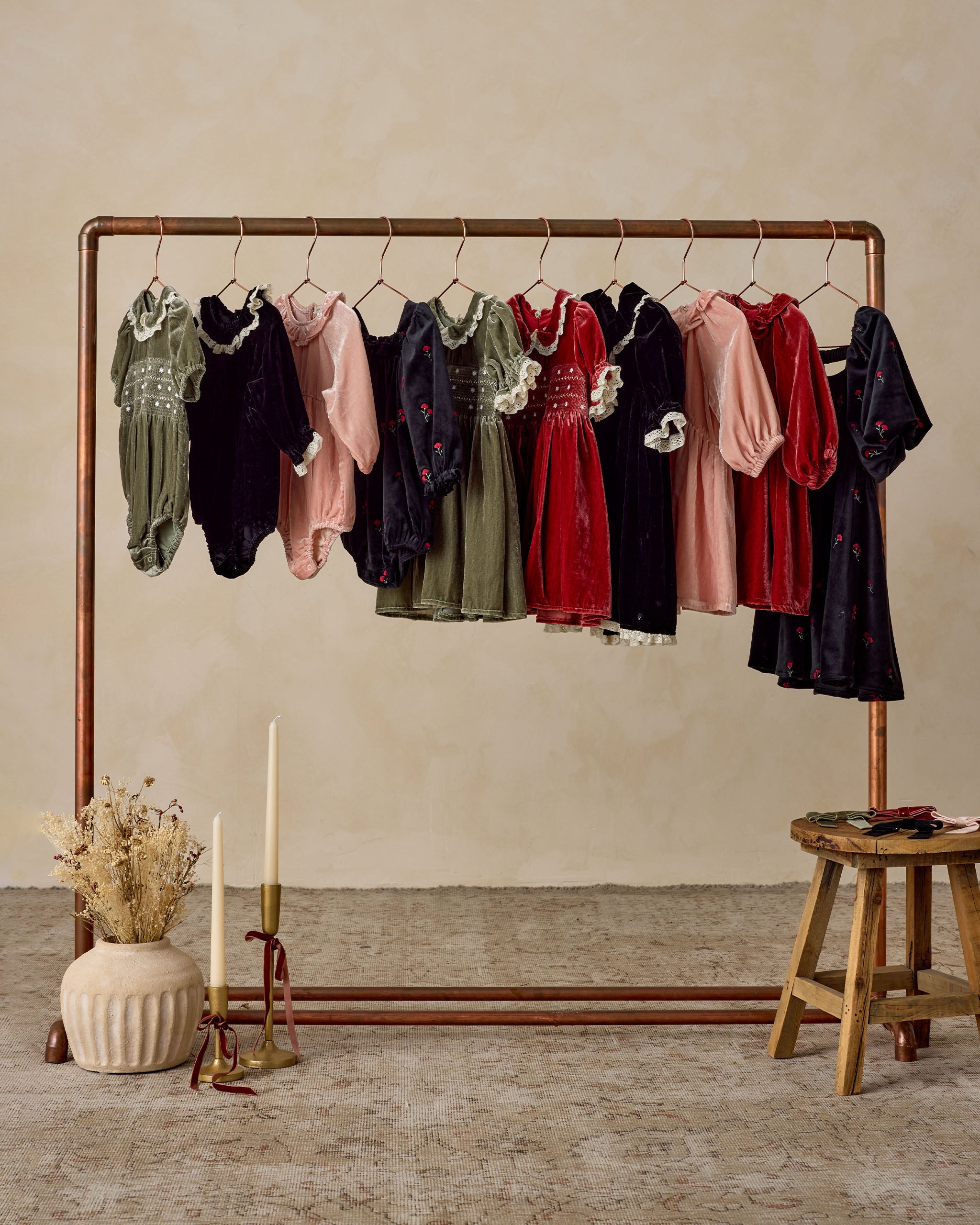 Annette Romper | Velvet Floral - Rylee + Cru | Kids Clothes | Trendy Baby Clothes | Modern Infant Outfits |