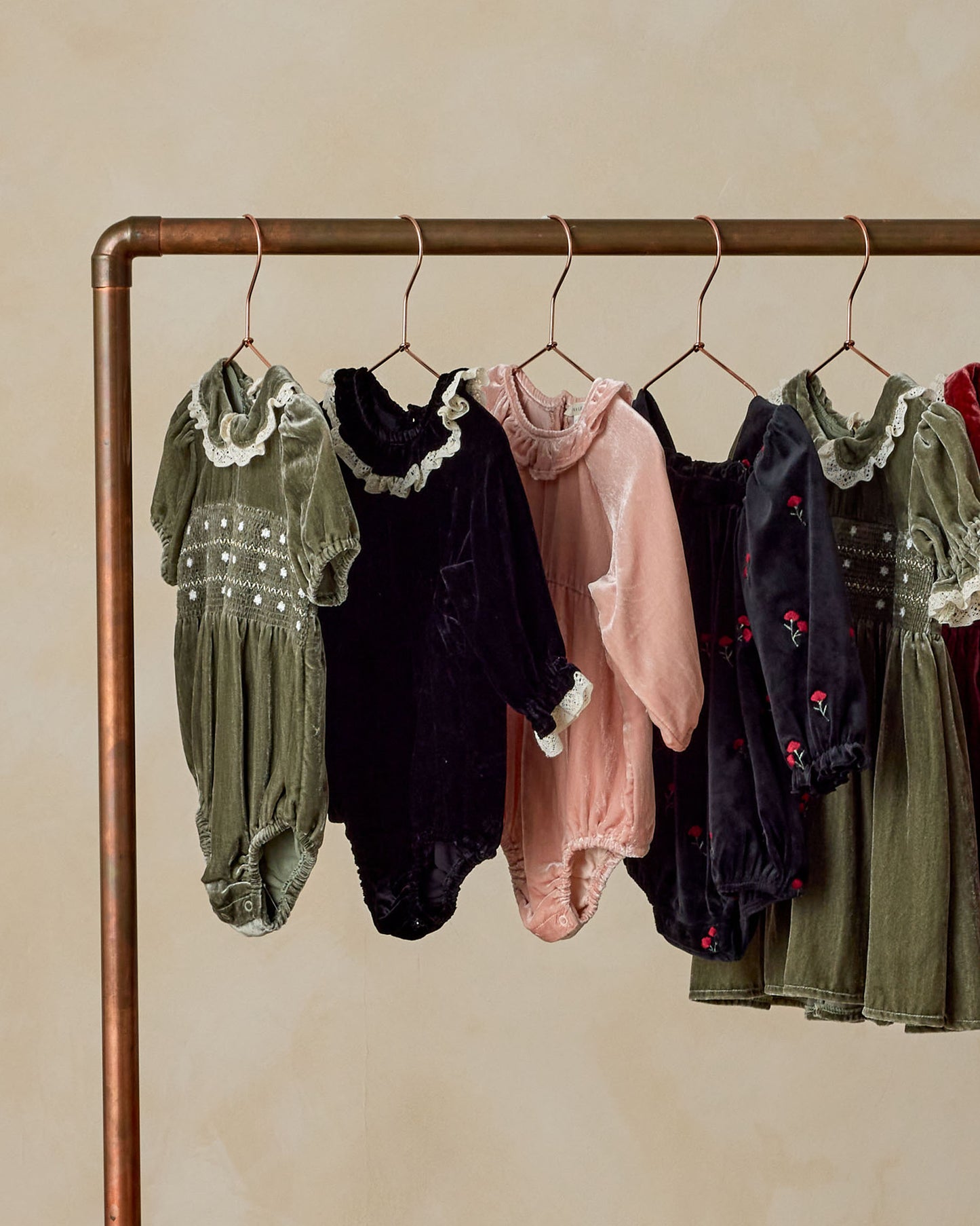 Elizabeth Romper | Pine - Rylee + Cru | Kids Clothes | Trendy Baby Clothes | Modern Infant Outfits |