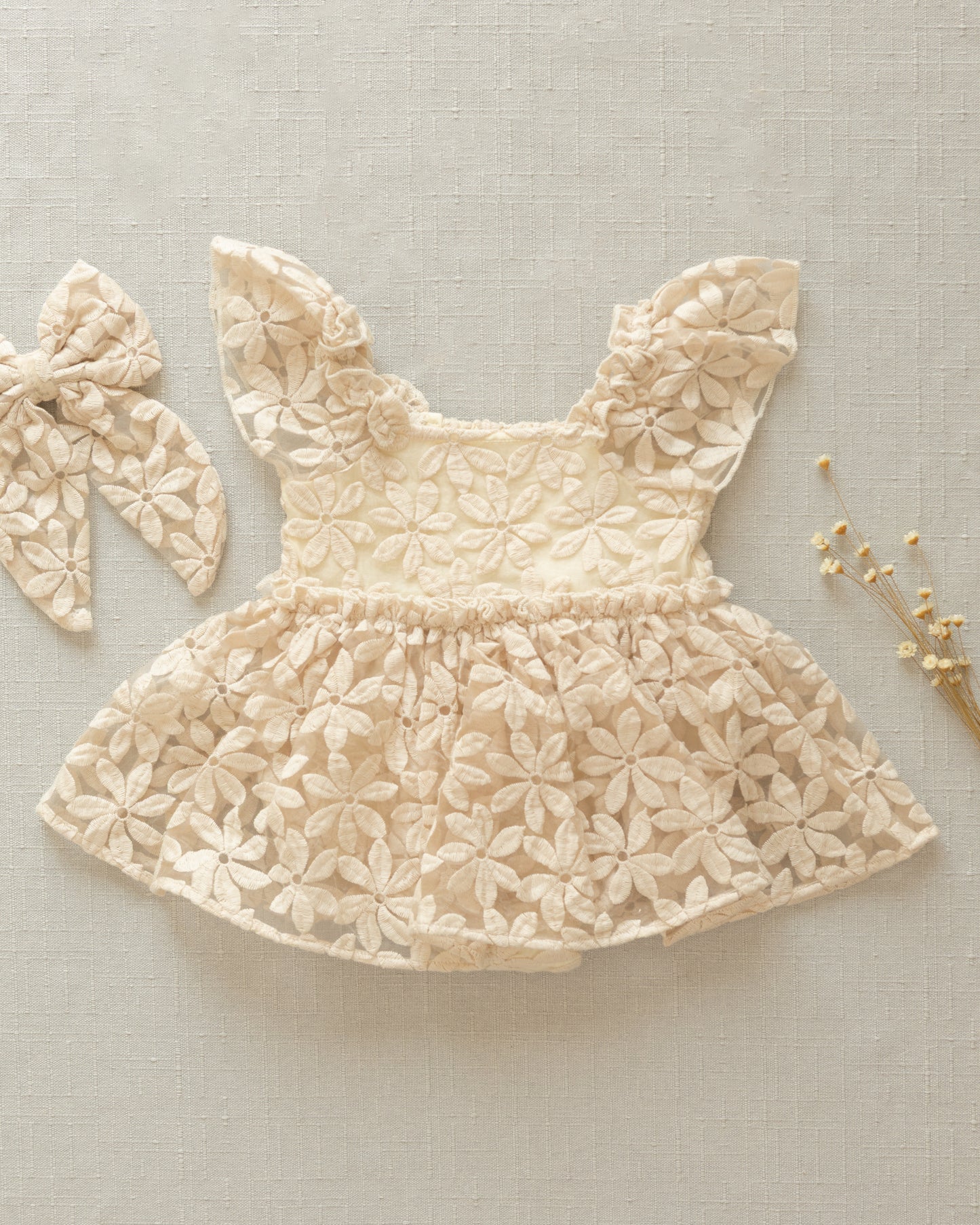 Margot Romper | Embroidered Daisy - Rylee + Cru | Kids Clothes | Trendy Baby Clothes | Modern Infant Outfits |