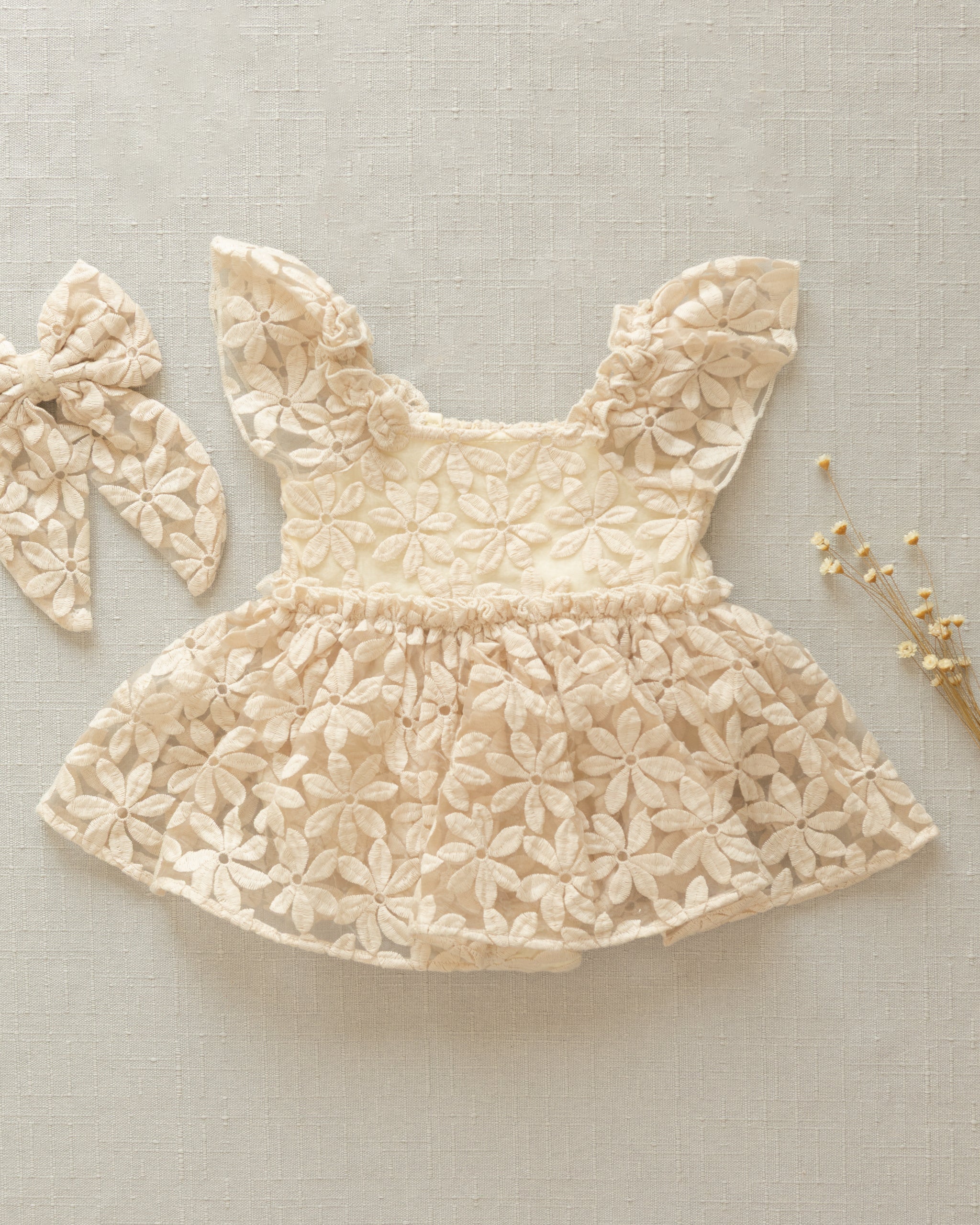 Margot Romper | Embroidered Daisy - Rylee + Cru | Kids Clothes | Trendy Baby Clothes | Modern Infant Outfits |