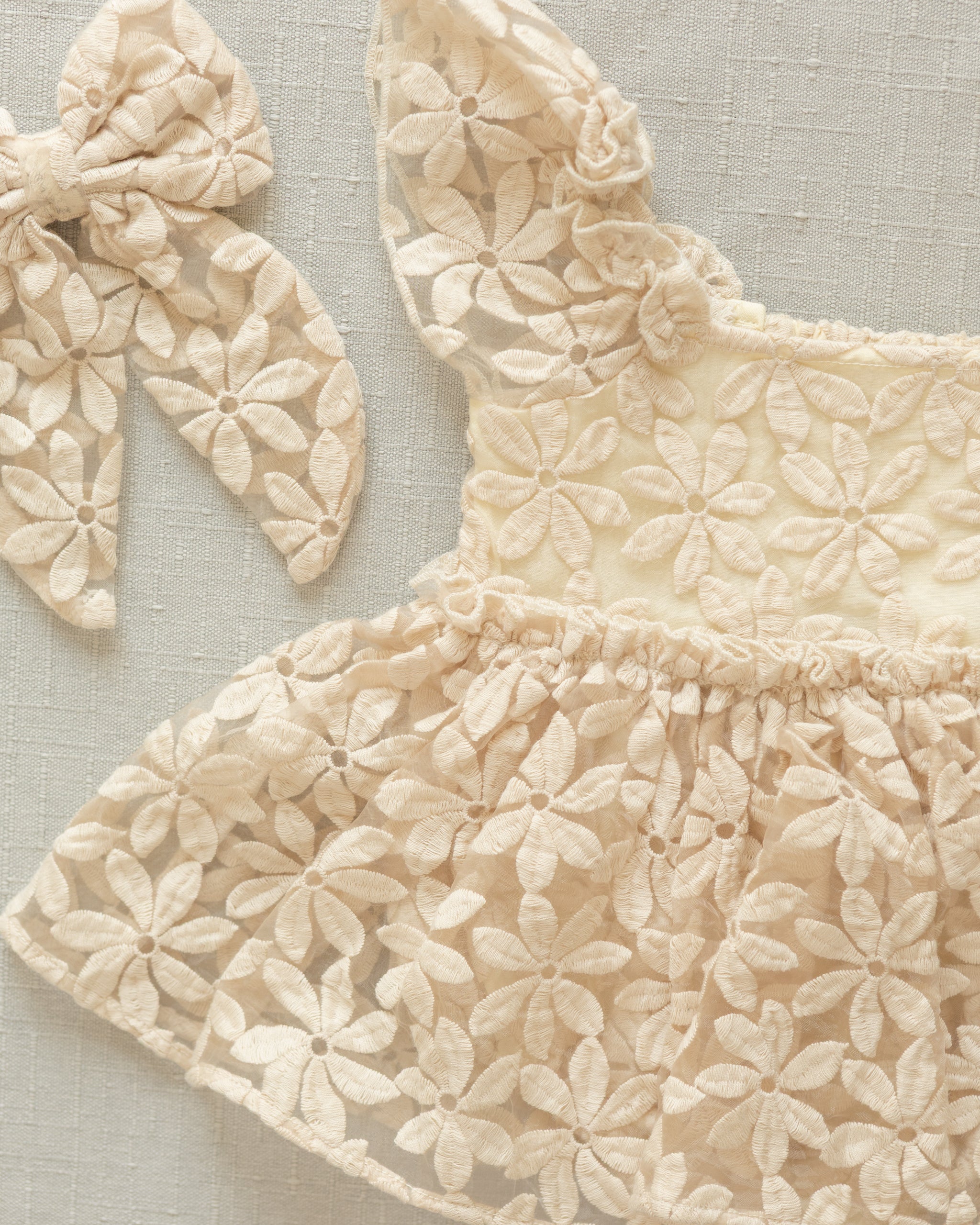 Everly Bow | Embroidered Daisy - Rylee + Cru | Kids Clothes | Trendy Baby Clothes | Modern Infant Outfits |