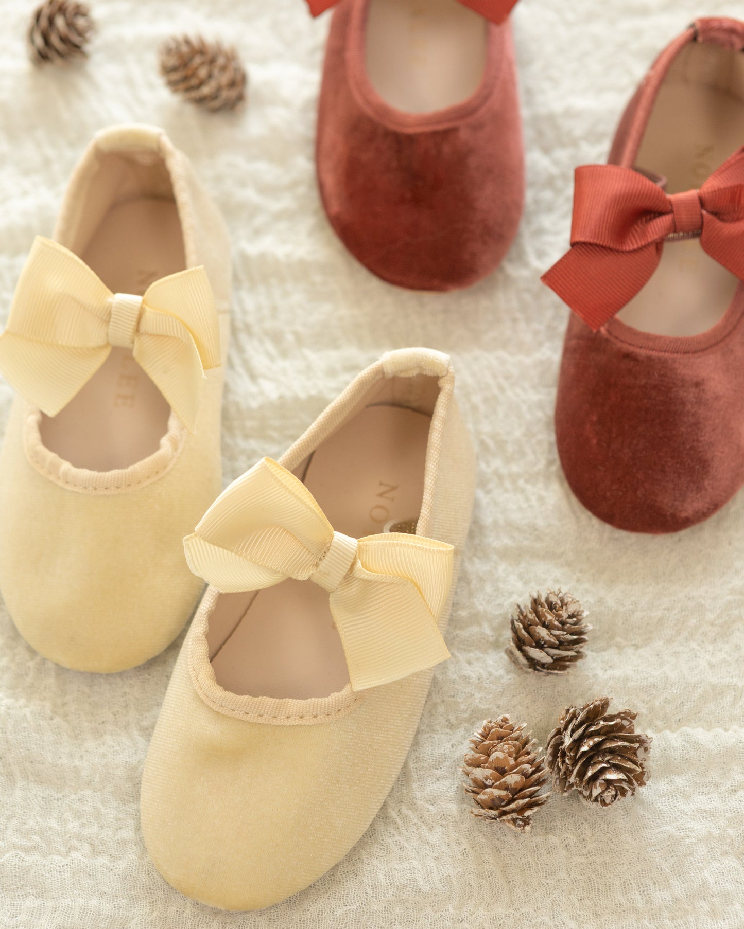 Bow Ballet Flats || Champagne - Rylee + Cru | Kids Clothes | Trendy Baby Clothes | Modern Infant Outfits |