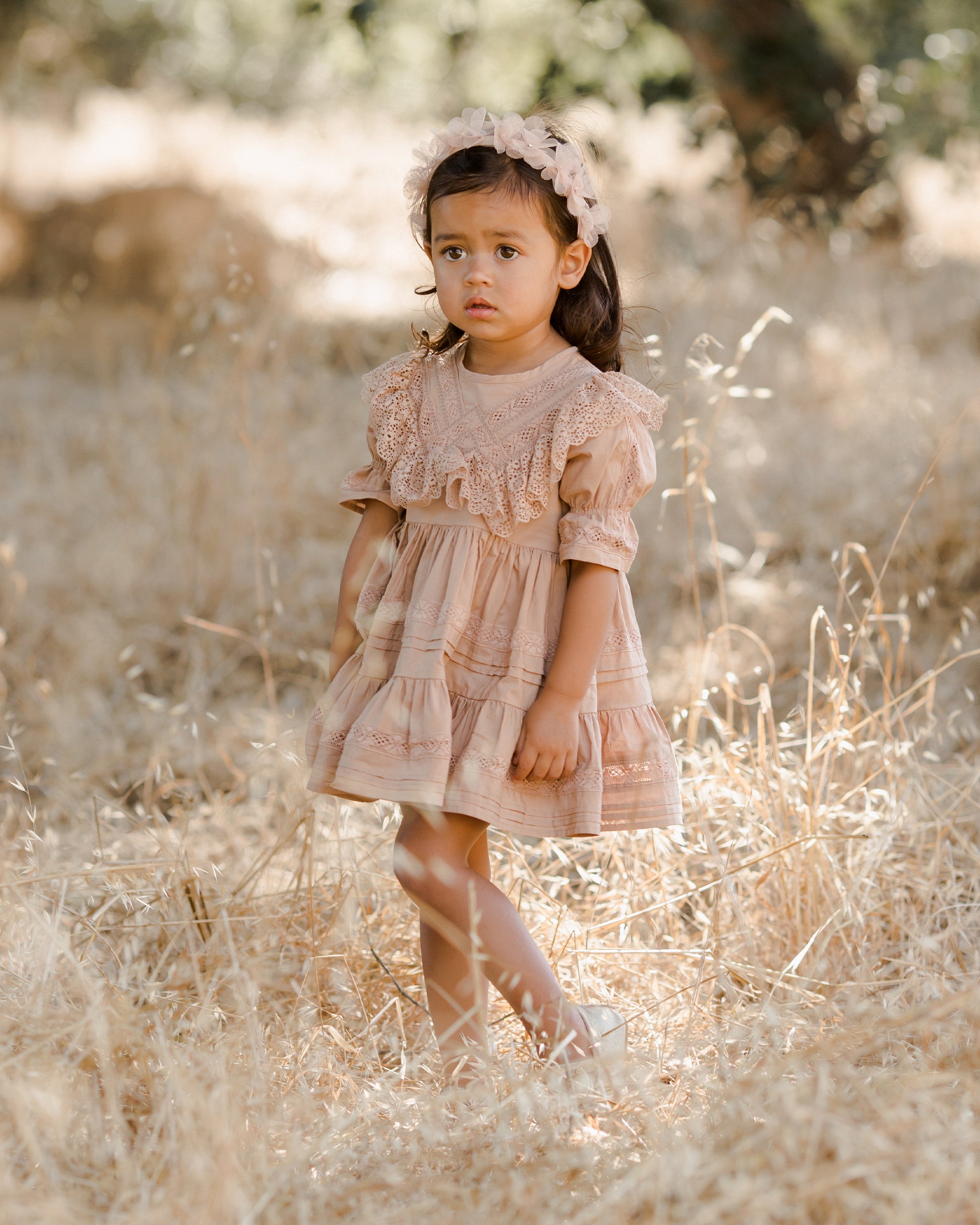 Genevieve Dress || Mocha - Rylee + Cru | Kids Clothes | Trendy Baby Clothes | Modern Infant Outfits |