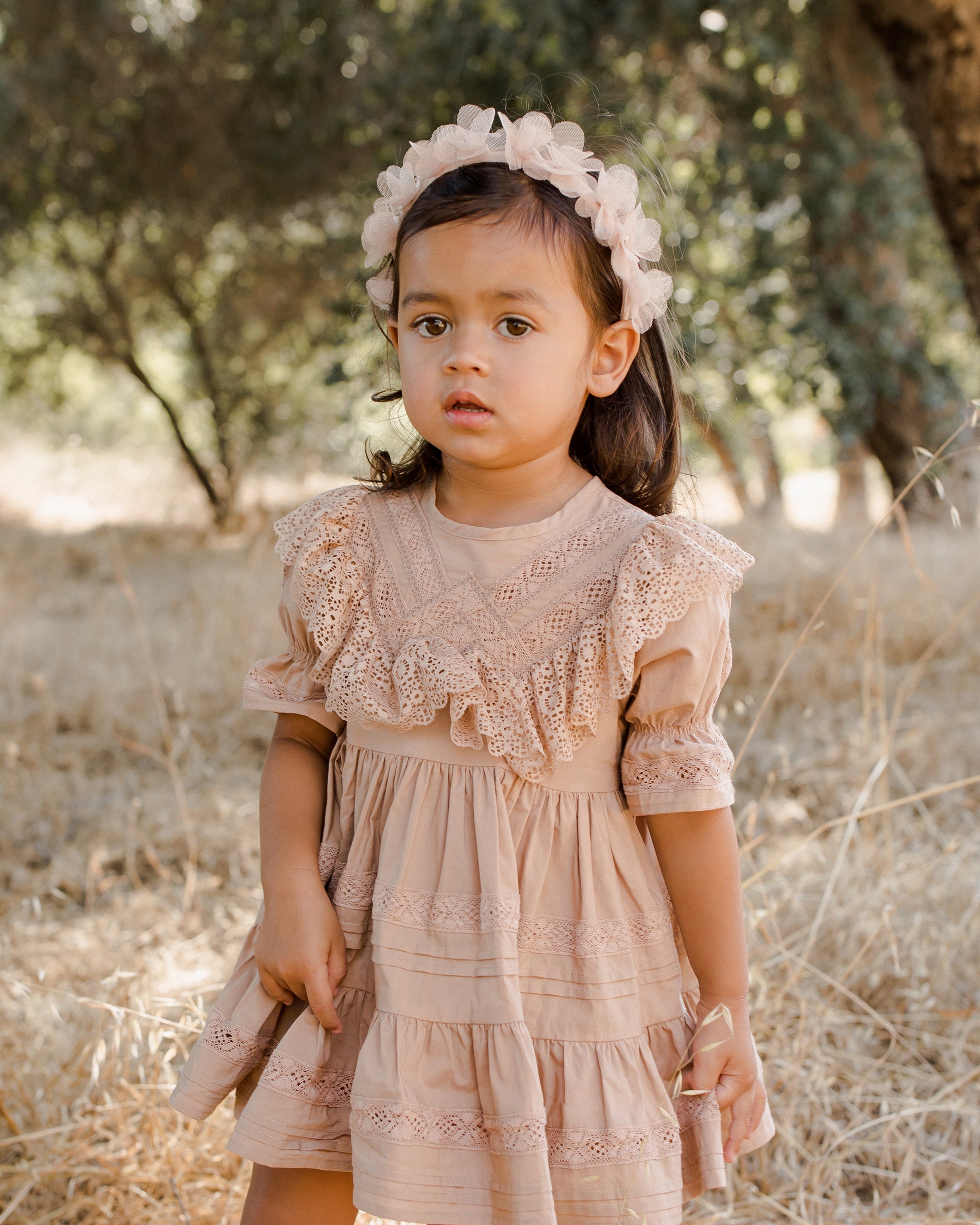 Genevieve Dress || Mocha - Rylee + Cru | Kids Clothes | Trendy Baby Clothes | Modern Infant Outfits |