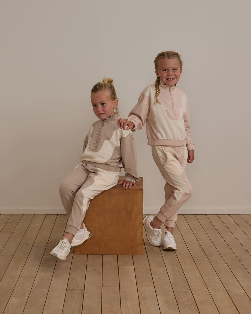 Rylee + Cru Play Paneled Sweatpant - Stone