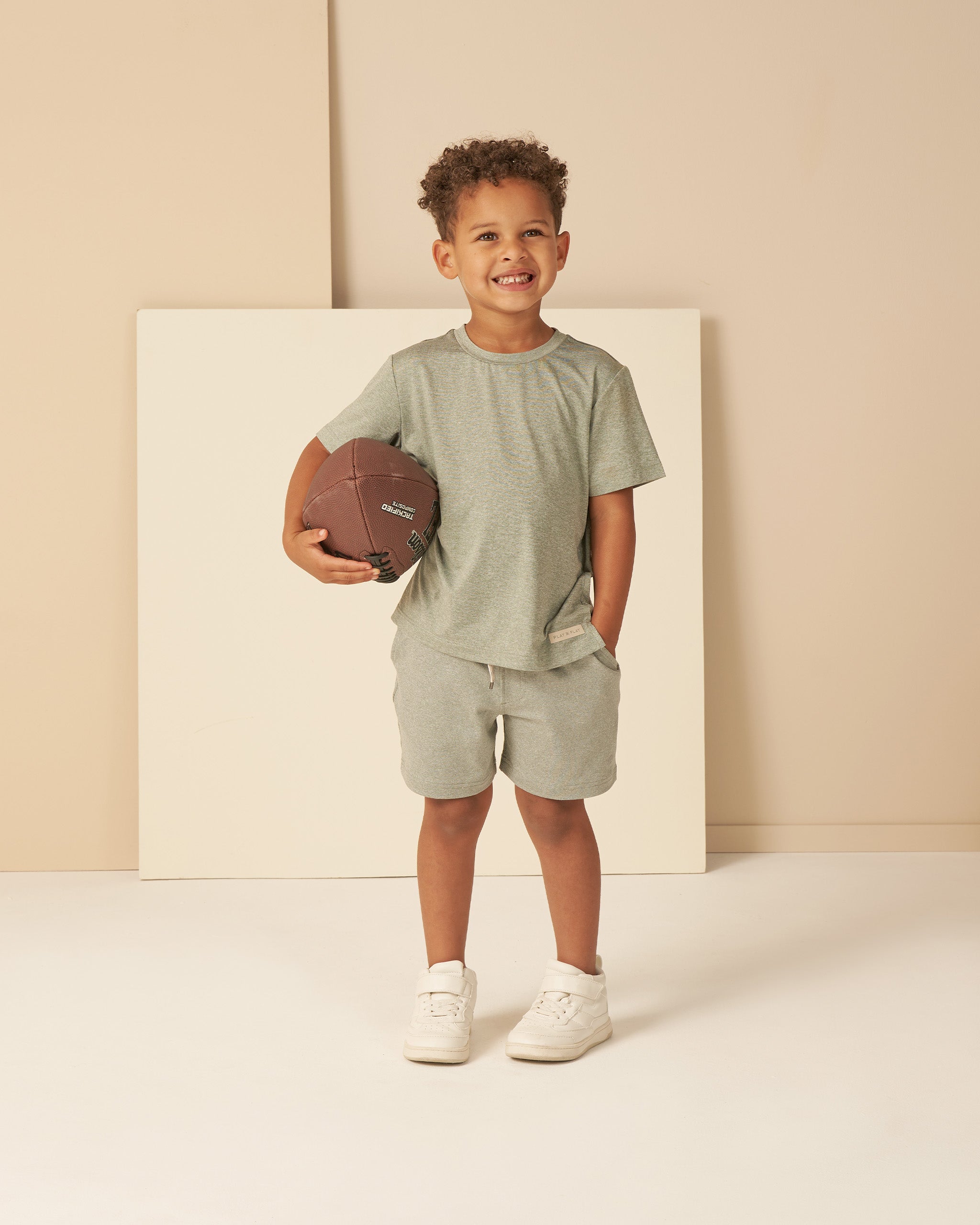 Cove Essential Tee || Heathered Aqua - Rylee + Cru | Kids Clothes | Trendy Baby Clothes | Modern Infant Outfits |