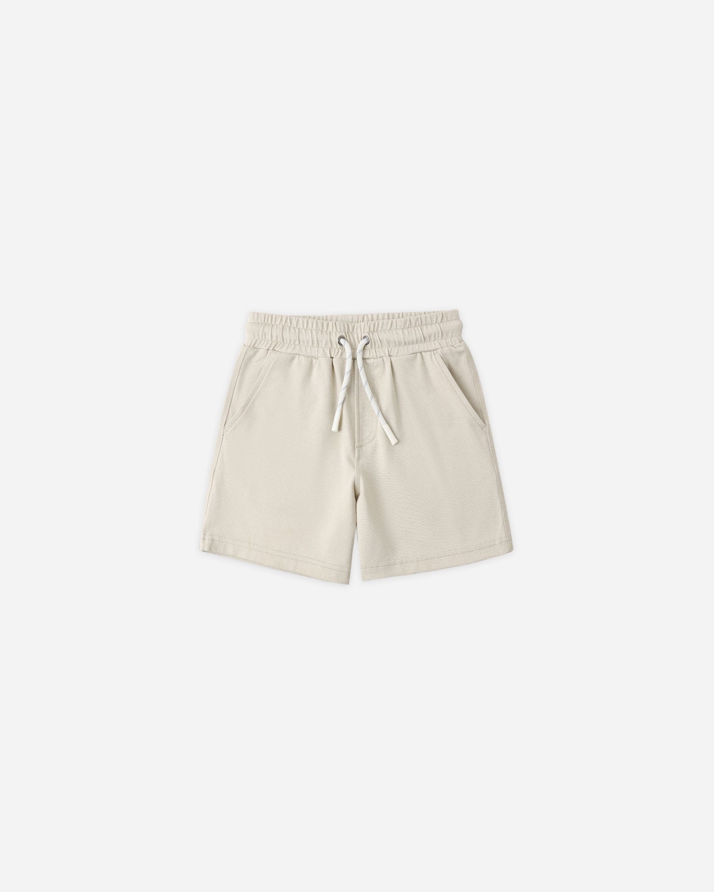 Oceanside Tech Short Heathered Pebble - Rylee + Cru | Kids Clothes | Trendy Baby Clothes | Modern Infant Outfits |