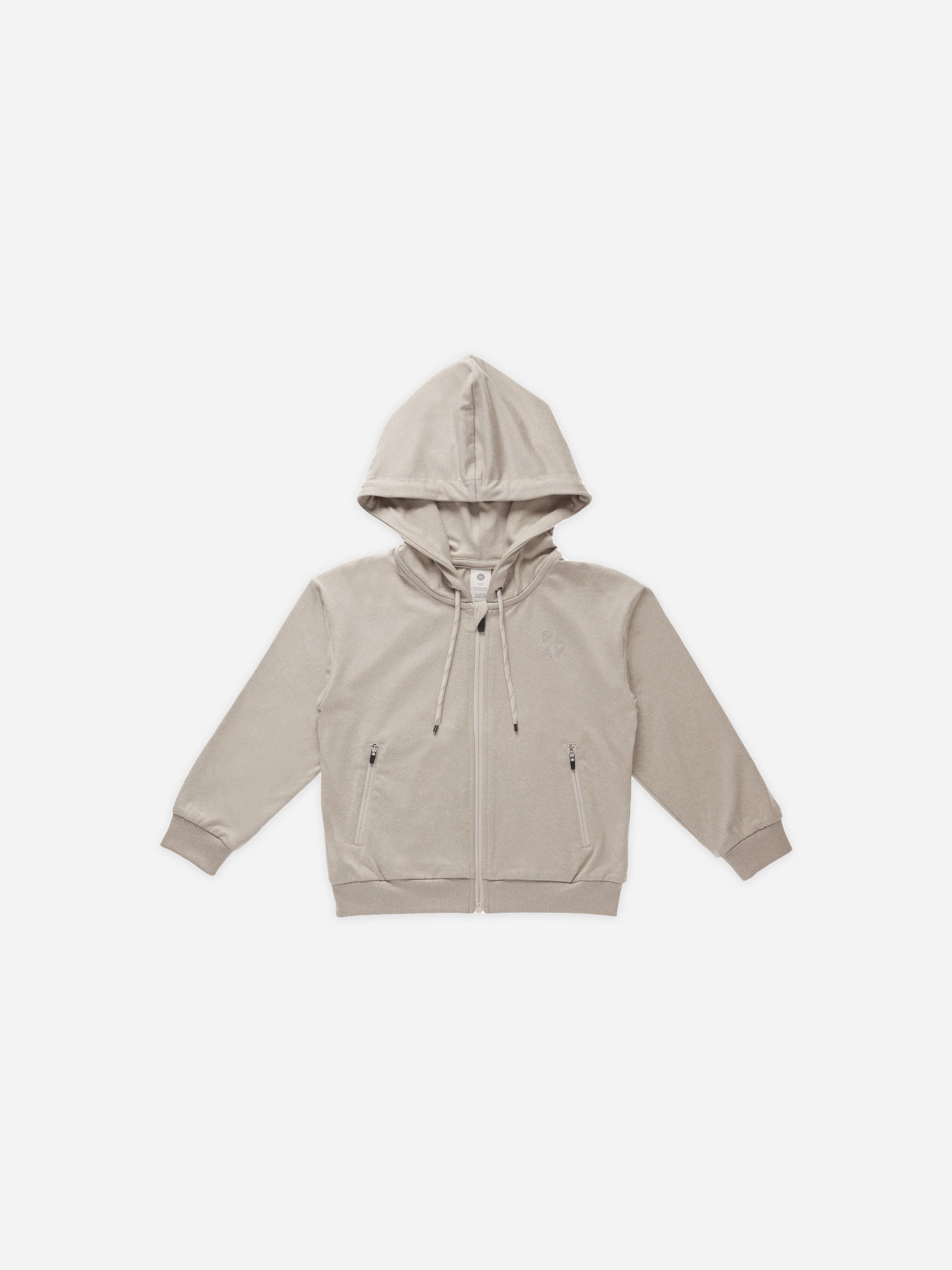 Zip-Up Tech Hoodie || Heathered Dove - Rylee + Cru | Kids Clothes | Trendy Baby Clothes | Modern Infant Outfits |