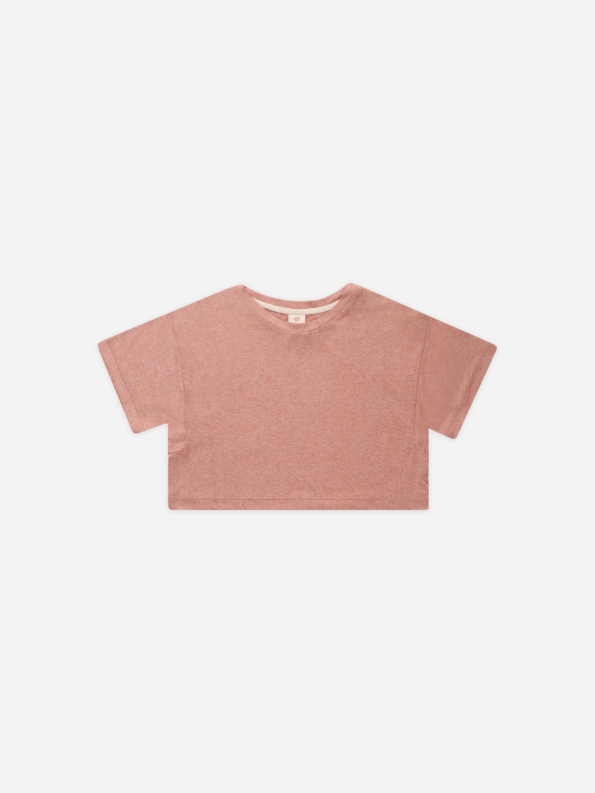 Tech Crop Tee || Heathered Lipstick - Rylee + Cru | Kids Clothes | Trendy Baby Clothes | Modern Infant Outfits |