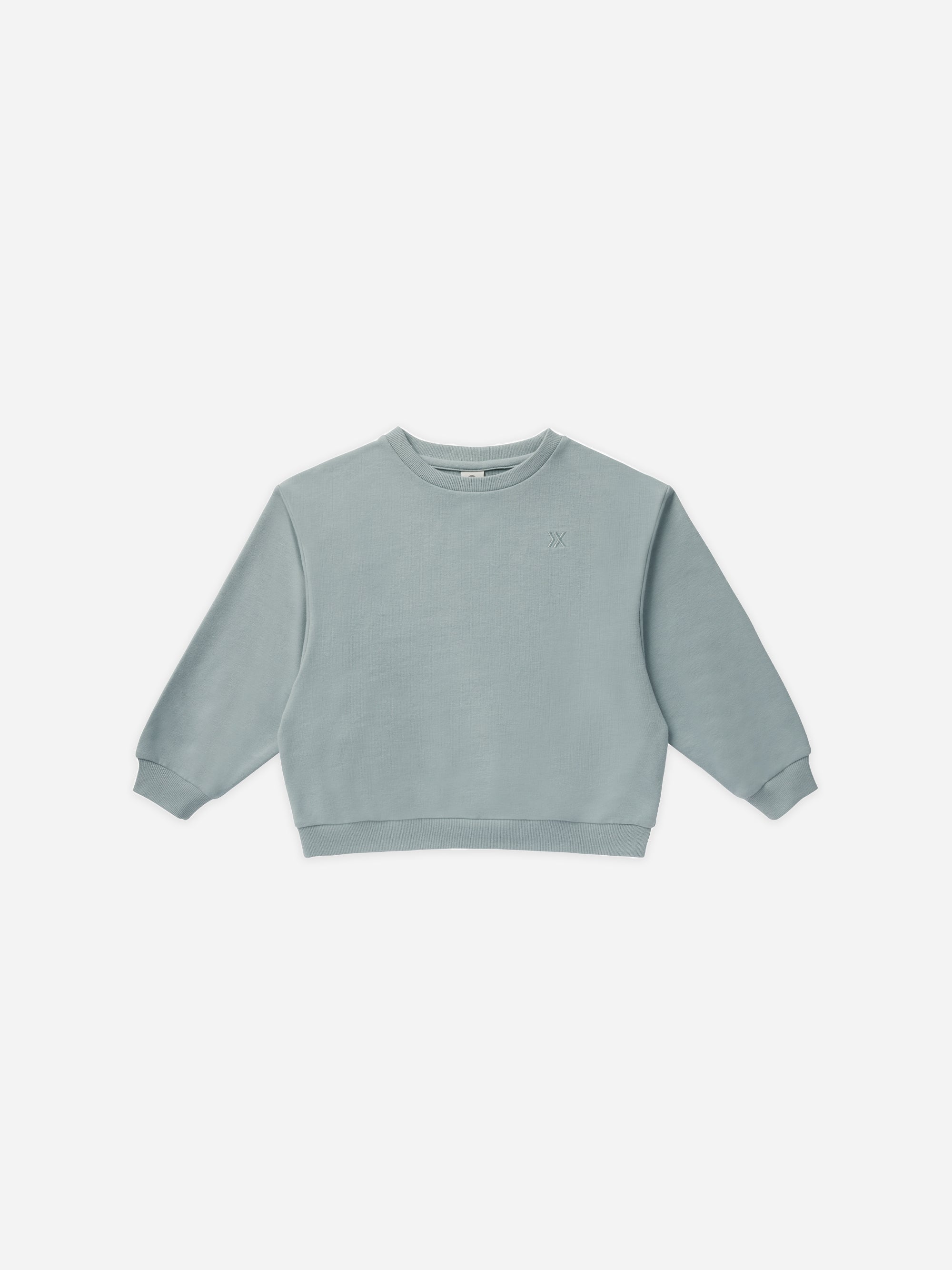 Relaxed Sweatshirt || Blue - Rylee + Cru | Kids Clothes | Trendy Baby Clothes | Modern Infant Outfits |