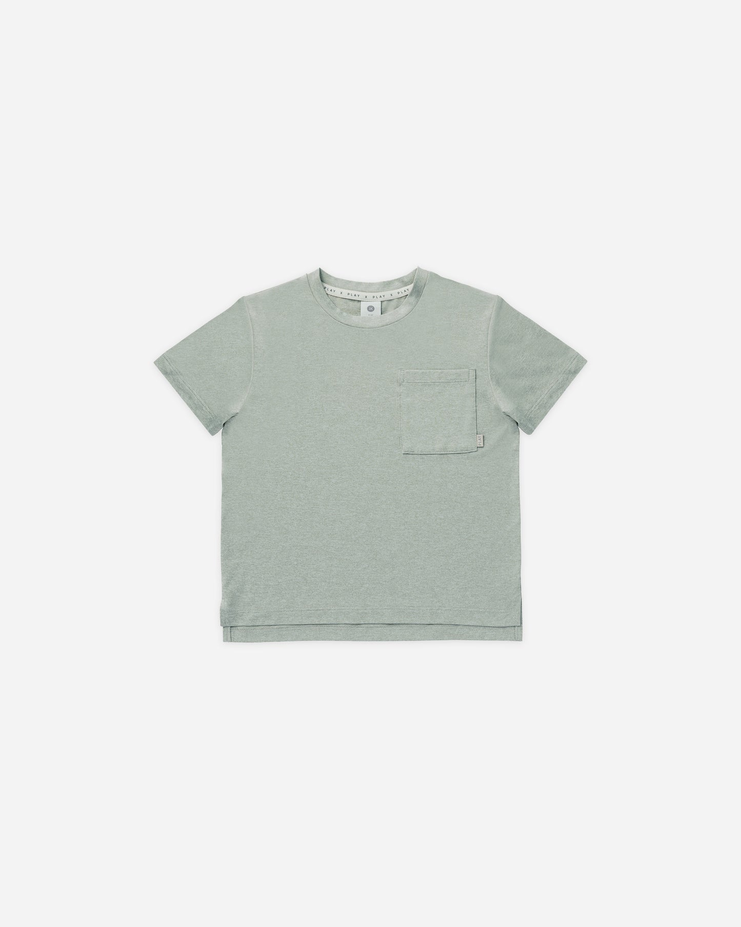 Cove Essential Pocket Tee Heathered Sea Green - Rylee + Cru | Kids Clothes | Trendy Baby Clothes | Modern Infant Outfits |