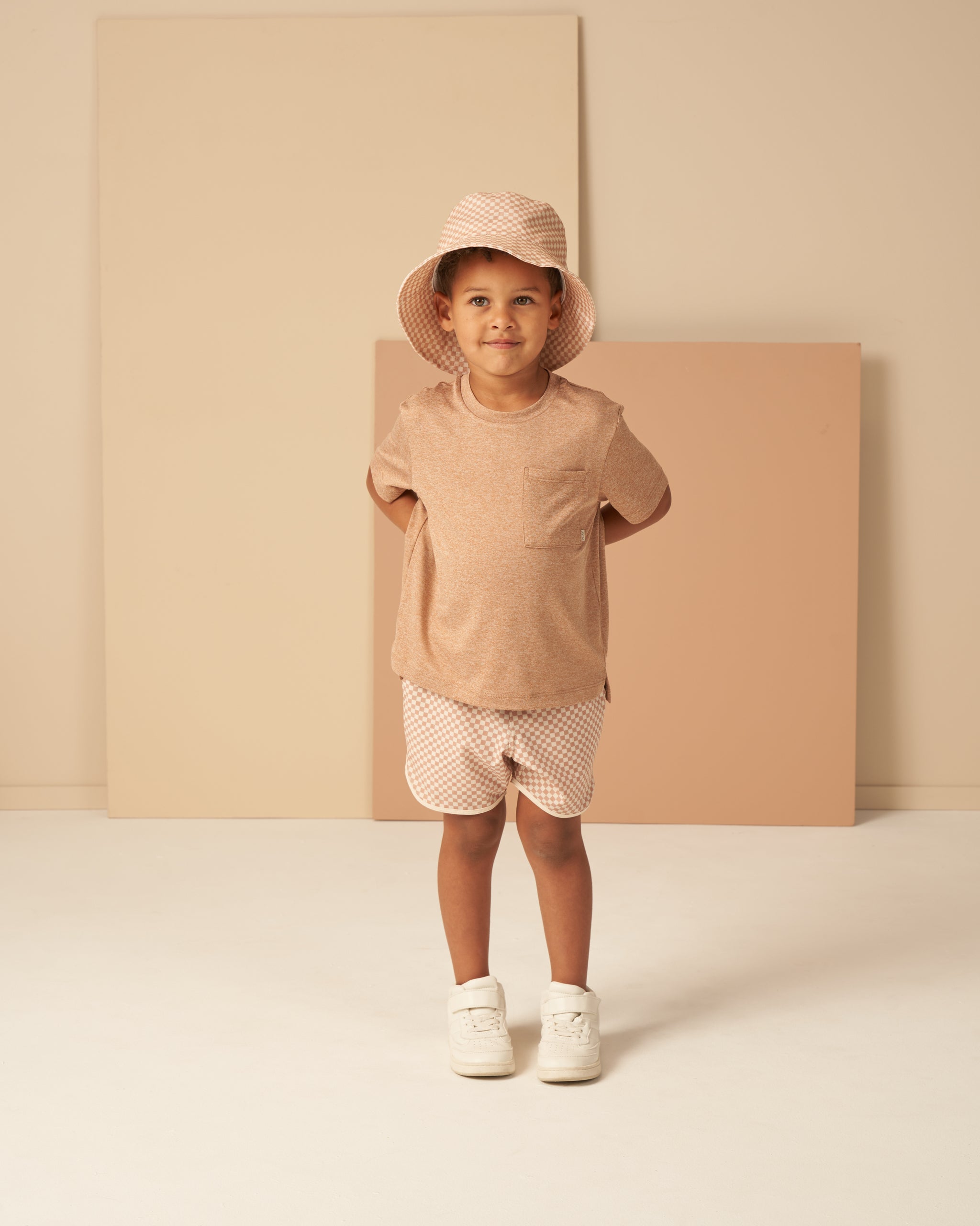 Cove Essential Pocket Tee || Heathered Clay - Rylee + Cru | Kids Clothes | Trendy Baby Clothes | Modern Infant Outfits |