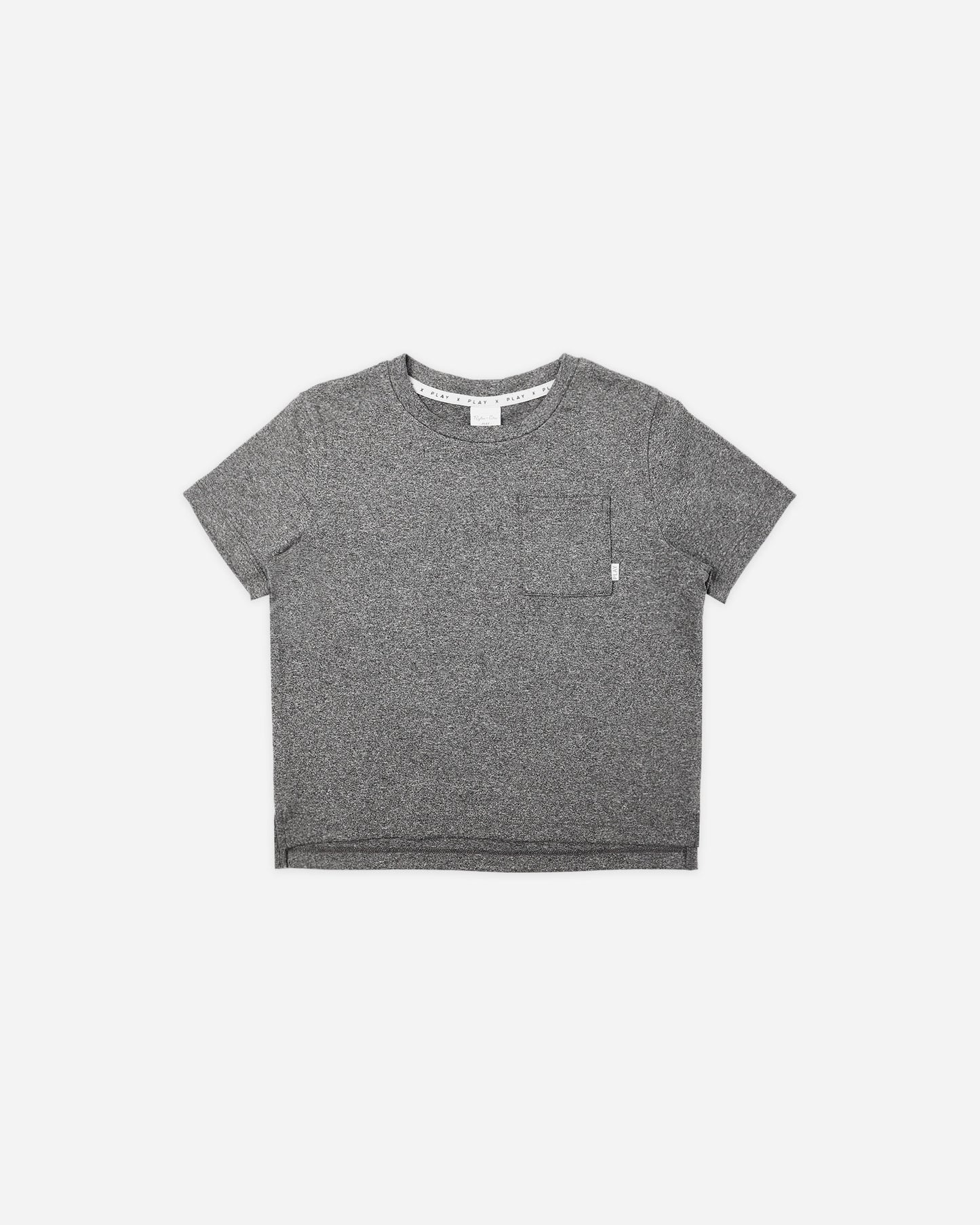 Cove Essential Pocket Tee || Heathered Black - Rylee + Cru | Kids Clothes | Trendy Baby Clothes | Modern Infant Outfits |