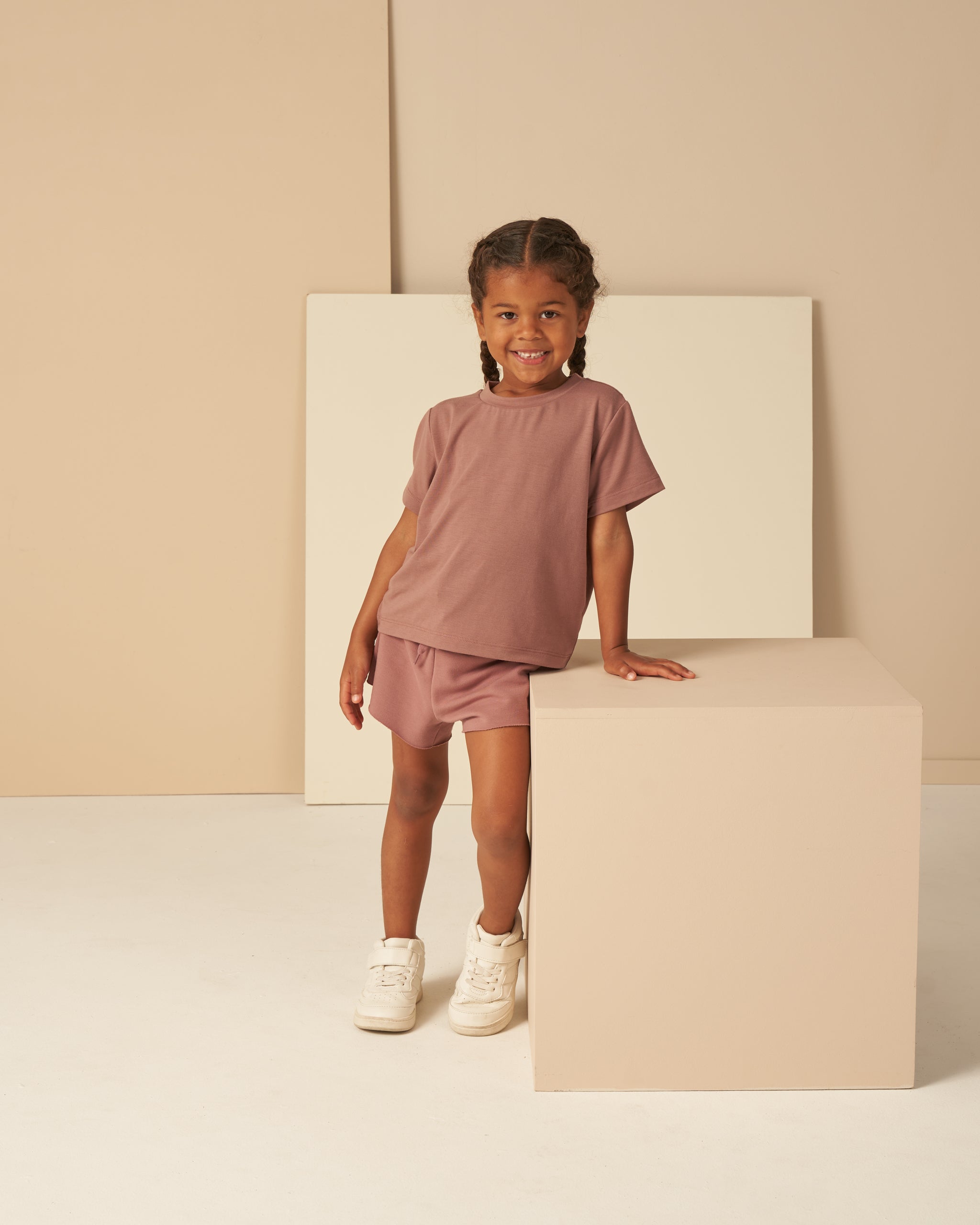 Sweat Short || Mulberry - Rylee + Cru | Kids Clothes | Trendy Baby Clothes | Modern Infant Outfits |