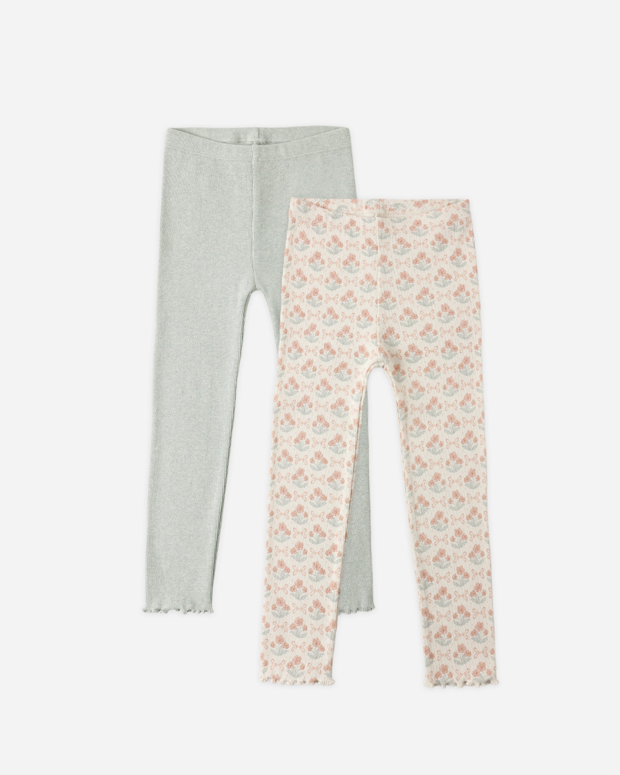 Ribbed Legging Set Blossom, Heathered Seafoam