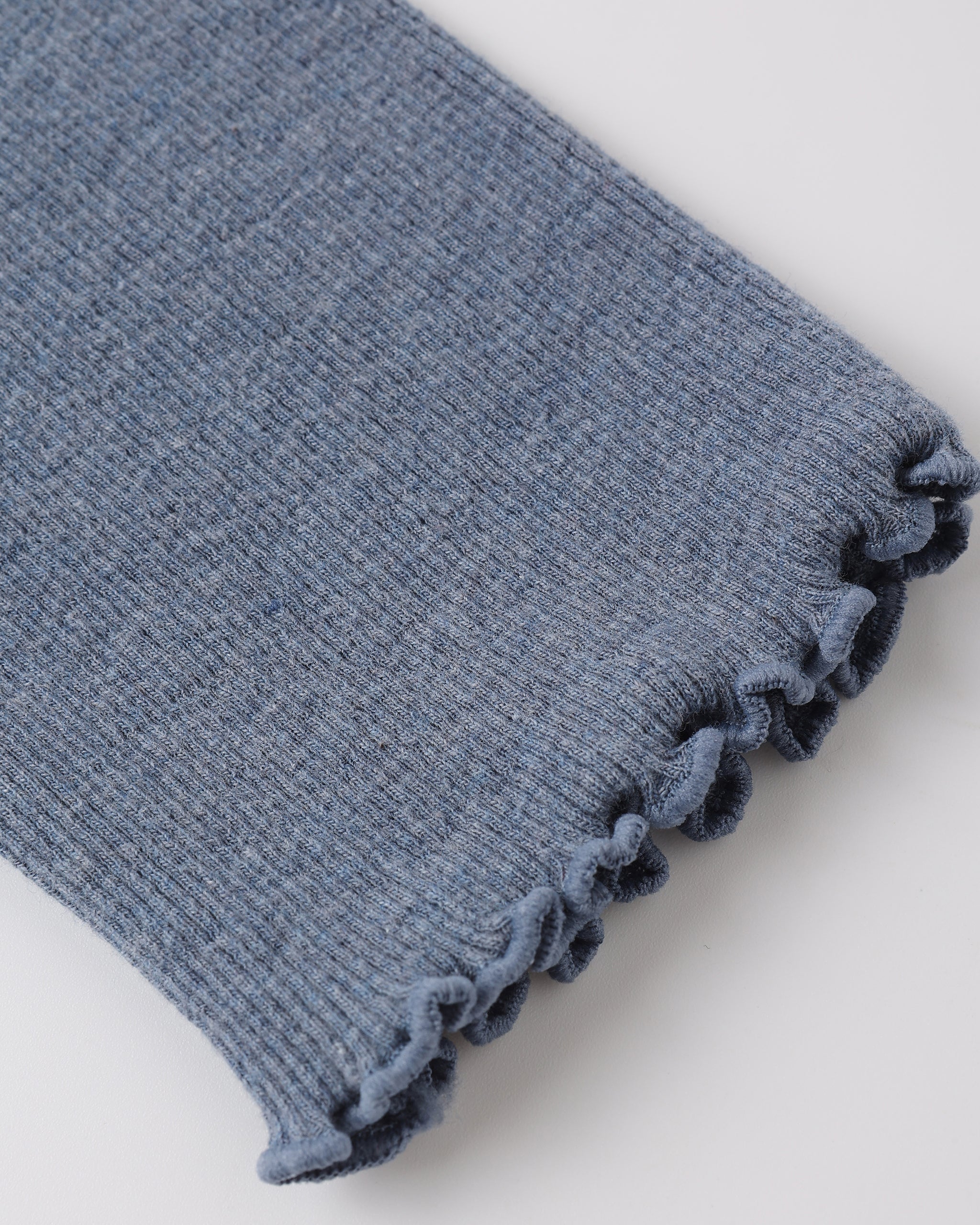 Ribbed Legging Set Natural Blue Ditsy, Heathered Marine