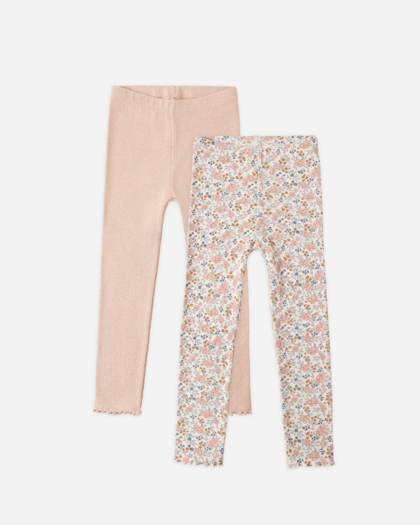 Ribbed Legging Set Flower Field, Heathered Blush