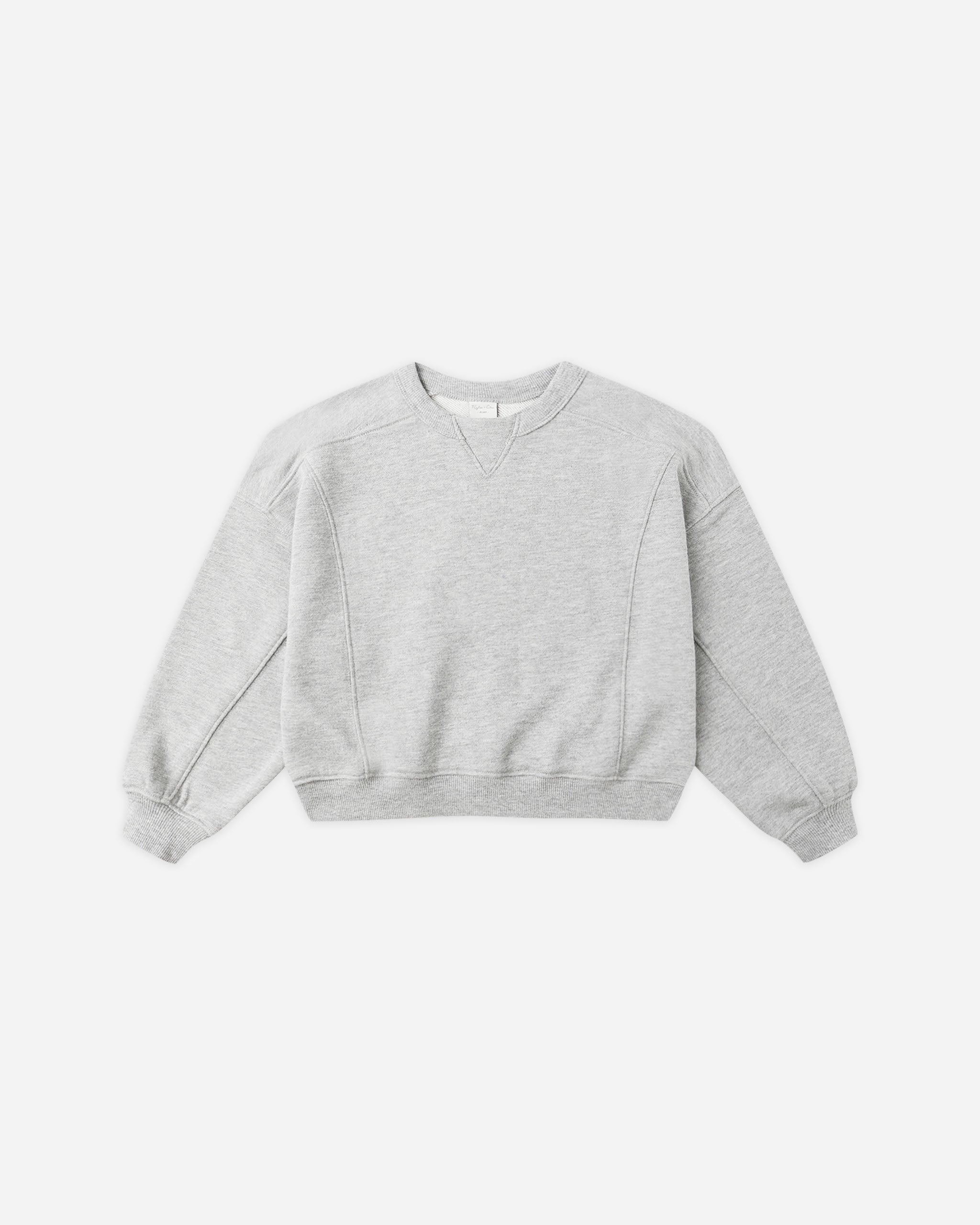 Carolina Sweatshirt || Heathered Ash - Rylee + Cru | Kids Clothes | Trendy Baby Clothes | Modern Infant Outfits |
