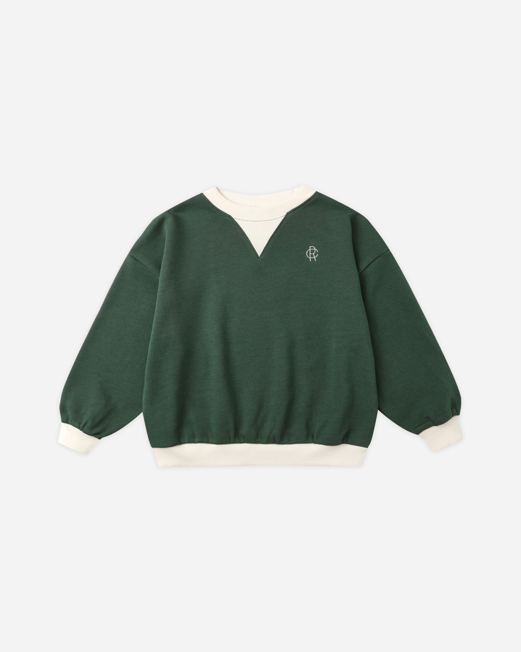 Rylan Sweatshirt || Green - Rylee + Cru | Kids Clothes | Trendy Baby Clothes | Modern Infant Outfits |