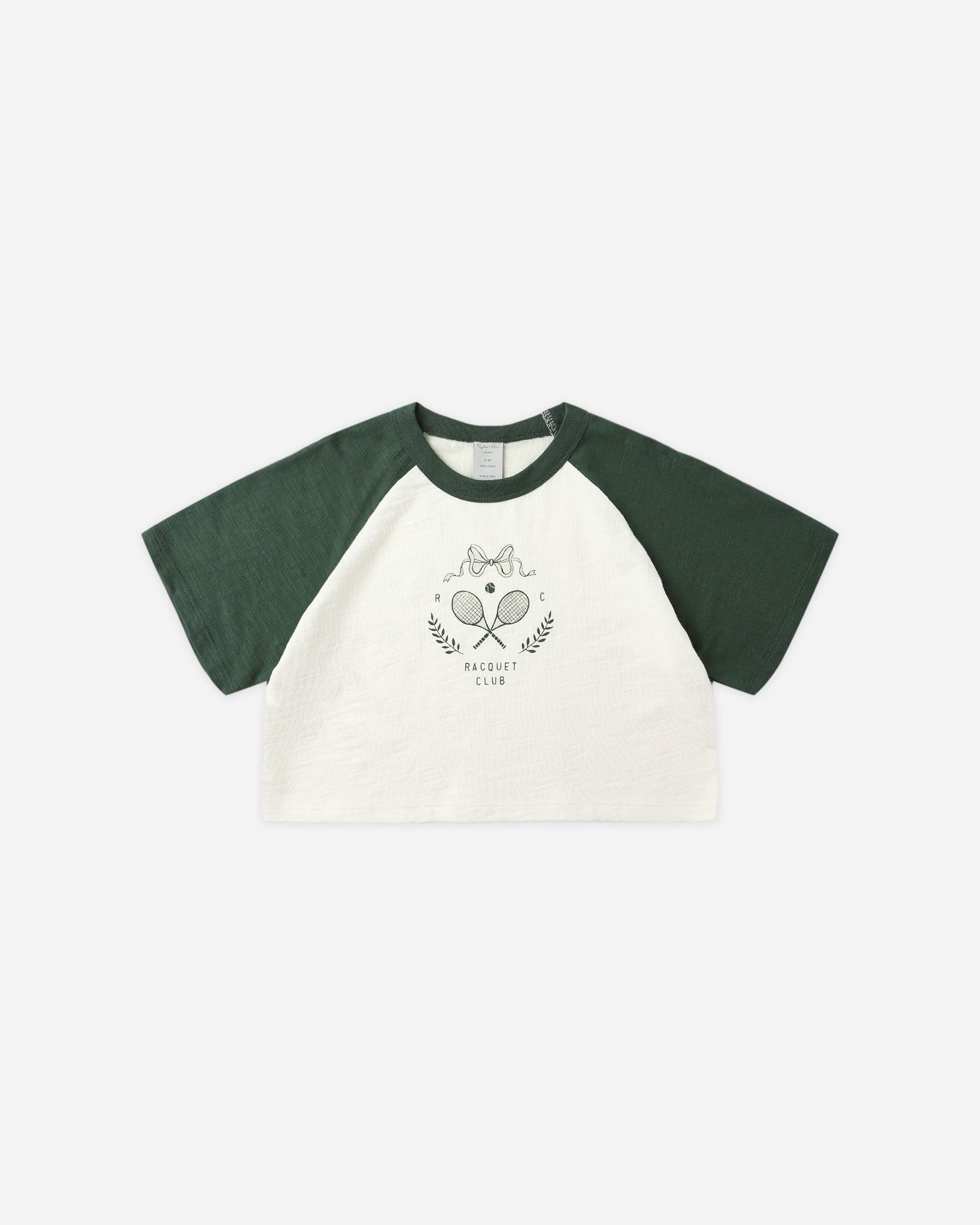 Raglan Crop Tee || Racquet Club - Rylee + Cru | Kids Clothes | Trendy Baby Clothes | Modern Infant Outfits |