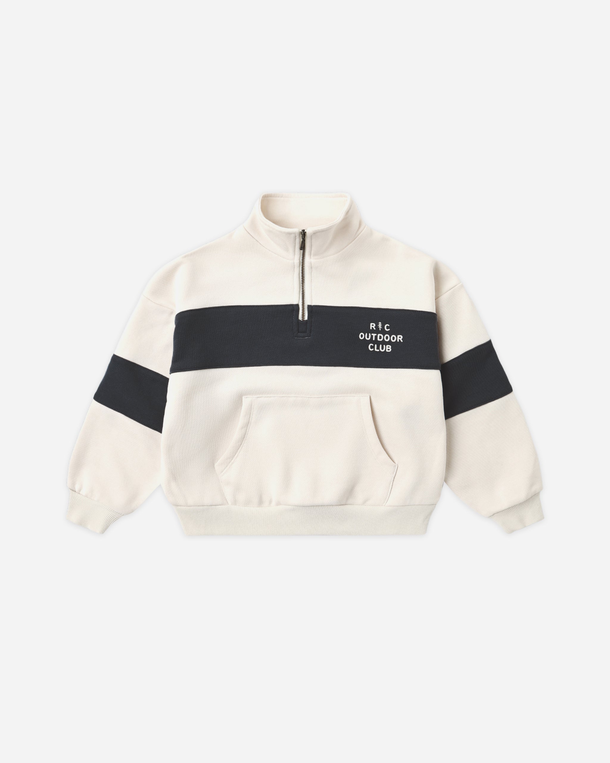Panel Stripe Half Zip Outdoor Club - Rylee + Cru | Kids Clothes | Trendy Baby Clothes | Modern Infant Outfits |
