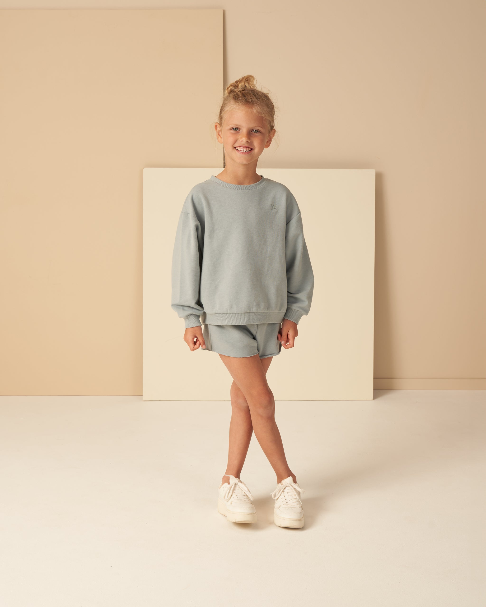 Sweat Short || Blue - Rylee + Cru | Kids Clothes | Trendy Baby Clothes | Modern Infant Outfits |