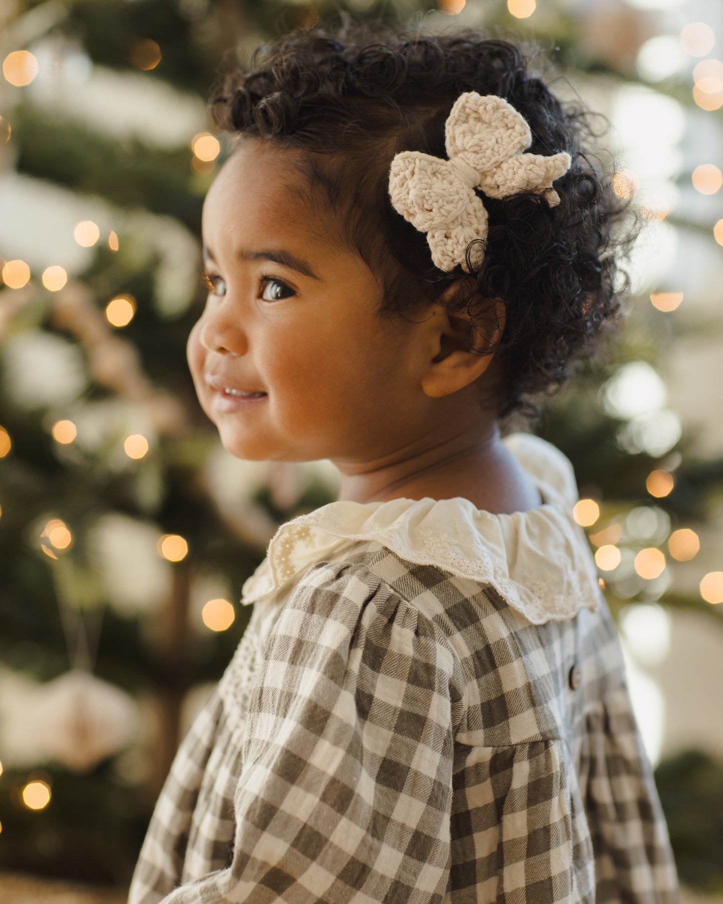 Crochet Bow || Natural - Rylee + Cru | Kids Clothes | Trendy Baby Clothes | Modern Infant Outfits |