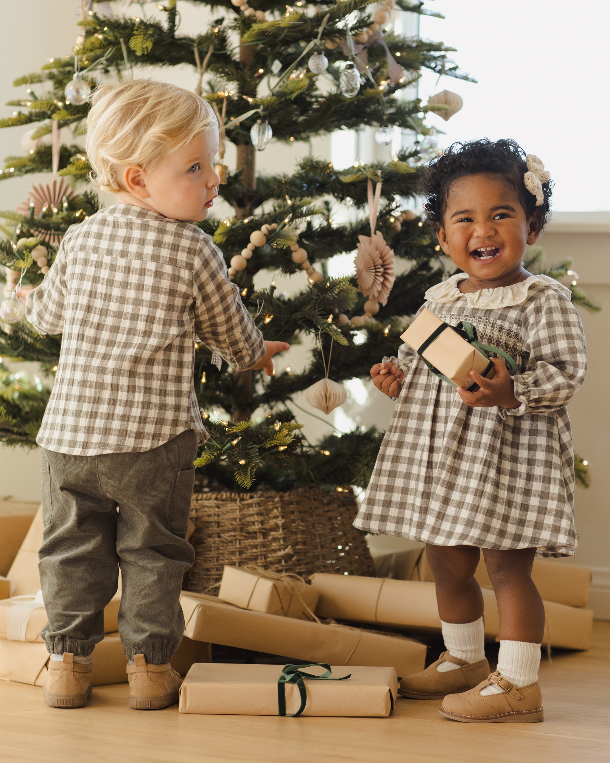 Milo Shirt || Forest Check - Rylee + Cru | Kids Clothes | Trendy Baby Clothes | Modern Infant Outfits |