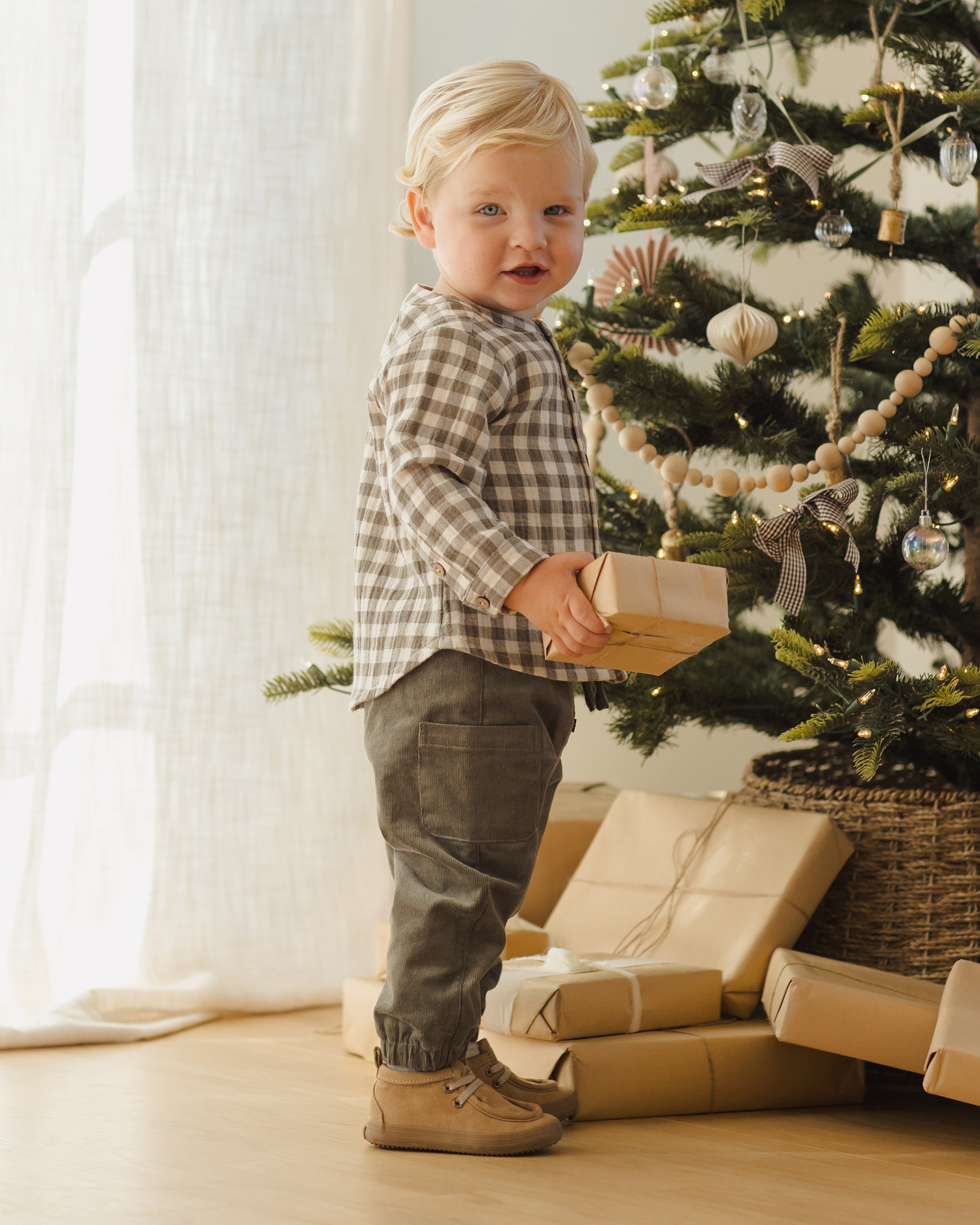 Milo Shirt || Forest Check - Rylee + Cru | Kids Clothes | Trendy Baby Clothes | Modern Infant Outfits |