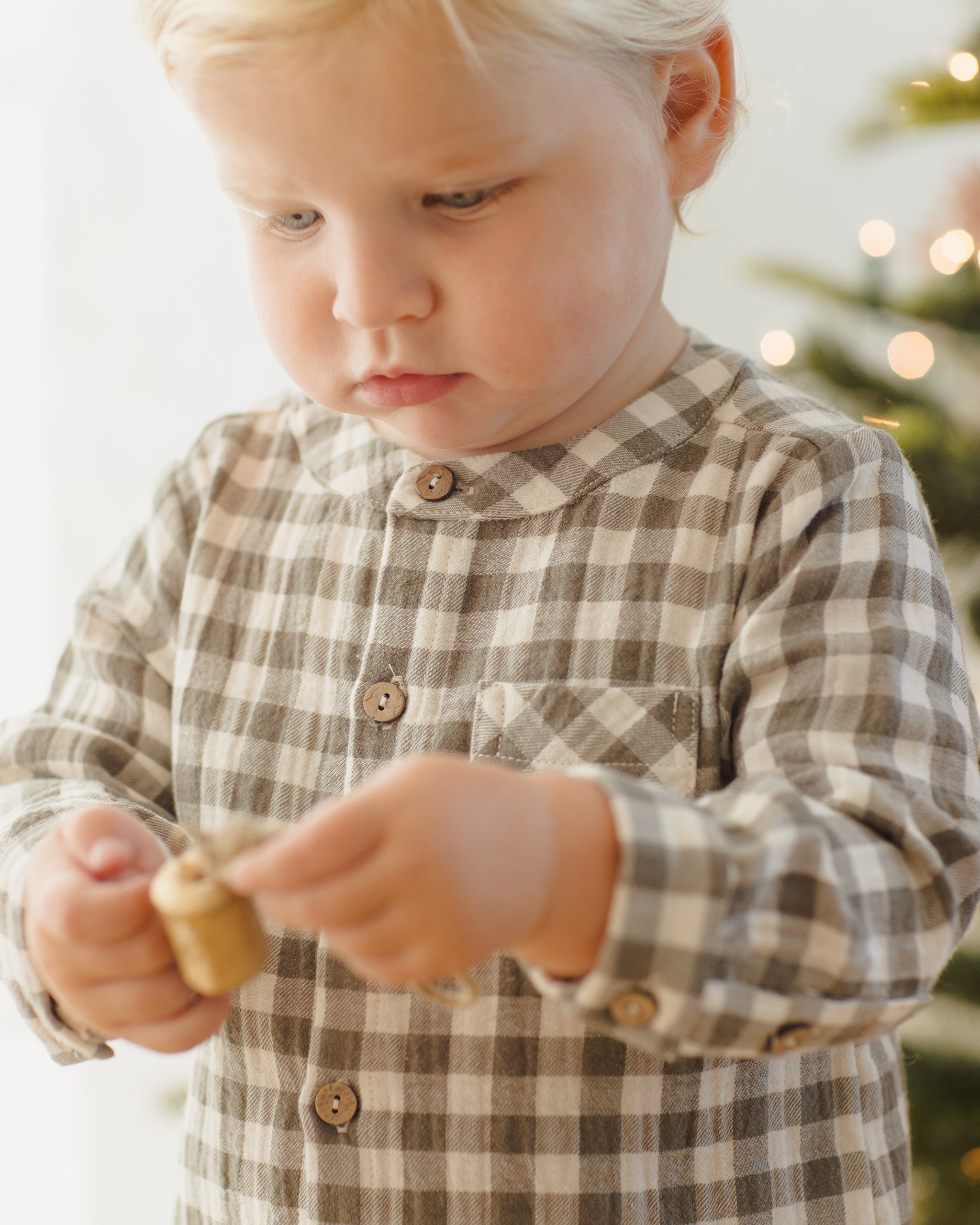 Milo Shirt || Forest Check - Rylee + Cru | Kids Clothes | Trendy Baby Clothes | Modern Infant Outfits |