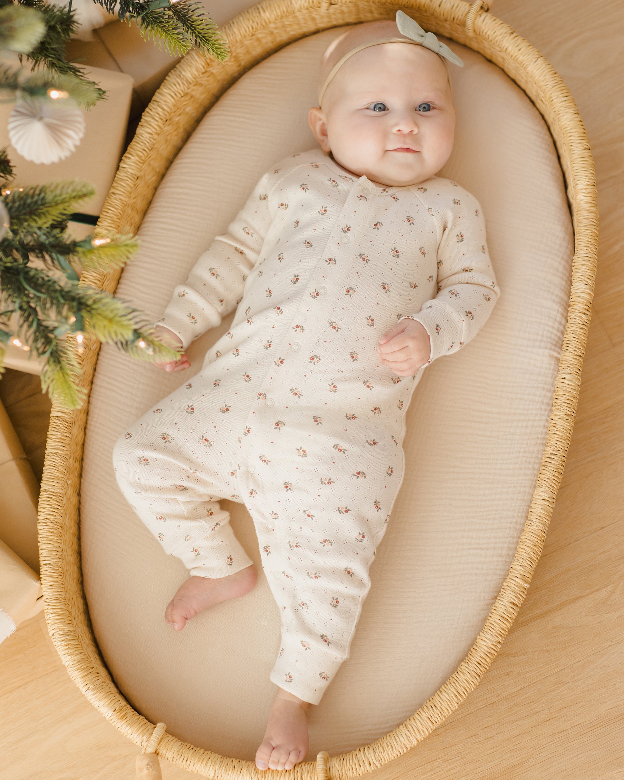 Pointelle Long John || Holly Berry - Rylee + Cru | Kids Clothes | Trendy Baby Clothes | Modern Infant Outfits |