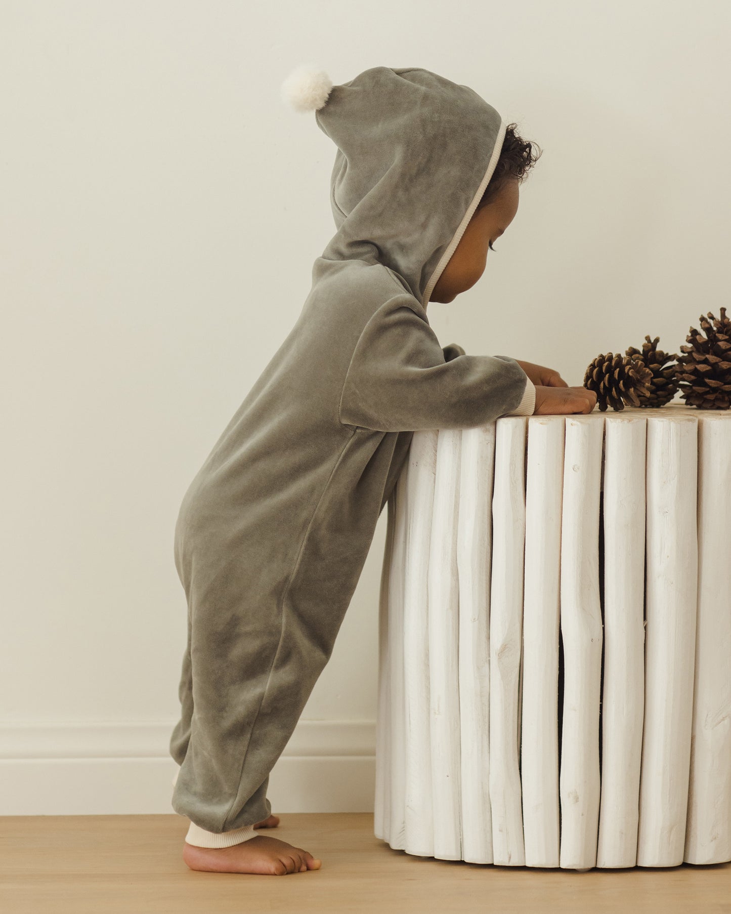 Velour Zip Jumpsuit || Forest - Rylee + Cru | Kids Clothes | Trendy Baby Clothes | Modern Infant Outfits |