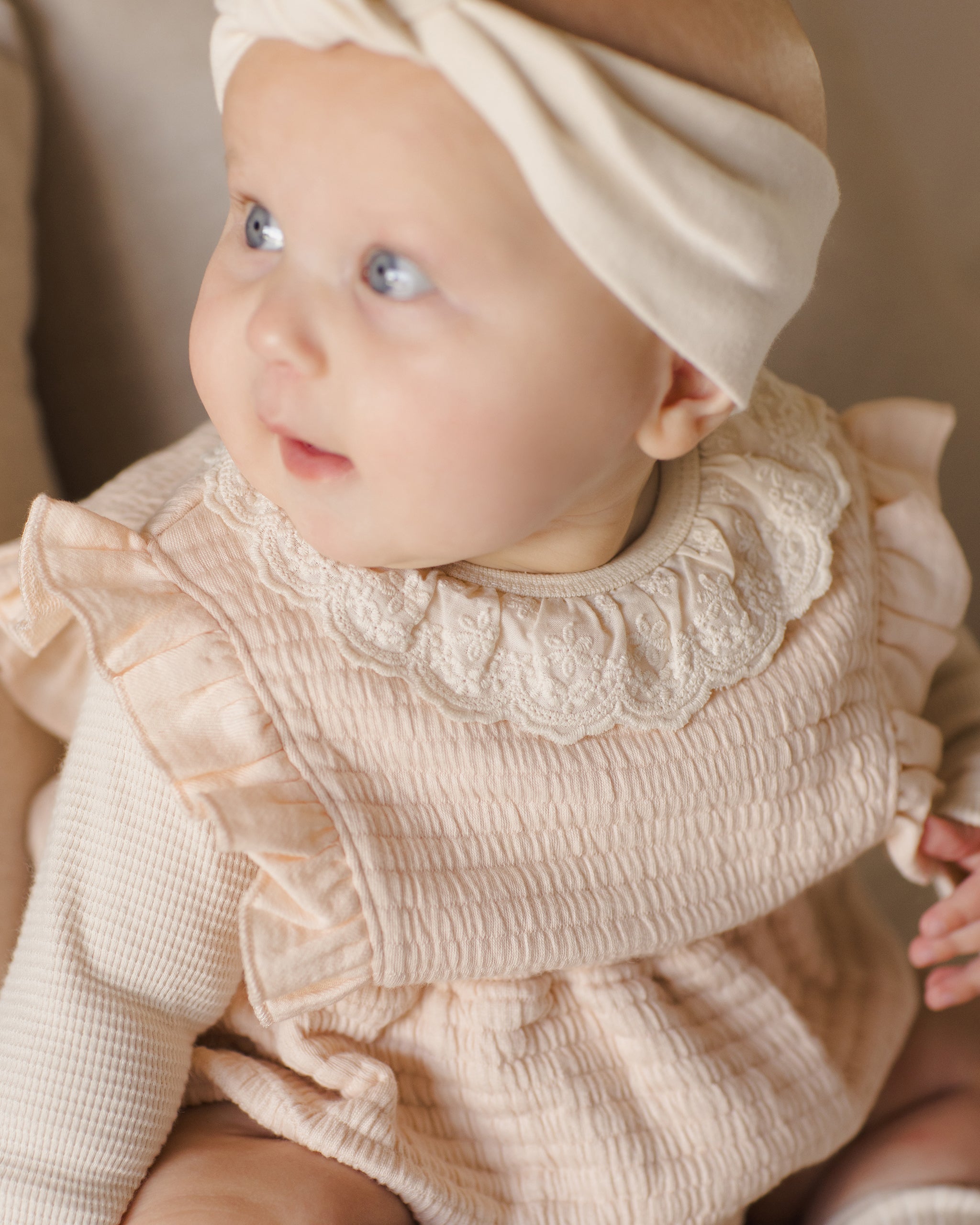 Ruffle Collar Bodysuit || Natural - Rylee + Cru | Kids Clothes | Trendy Baby Clothes | Modern Infant Outfits |