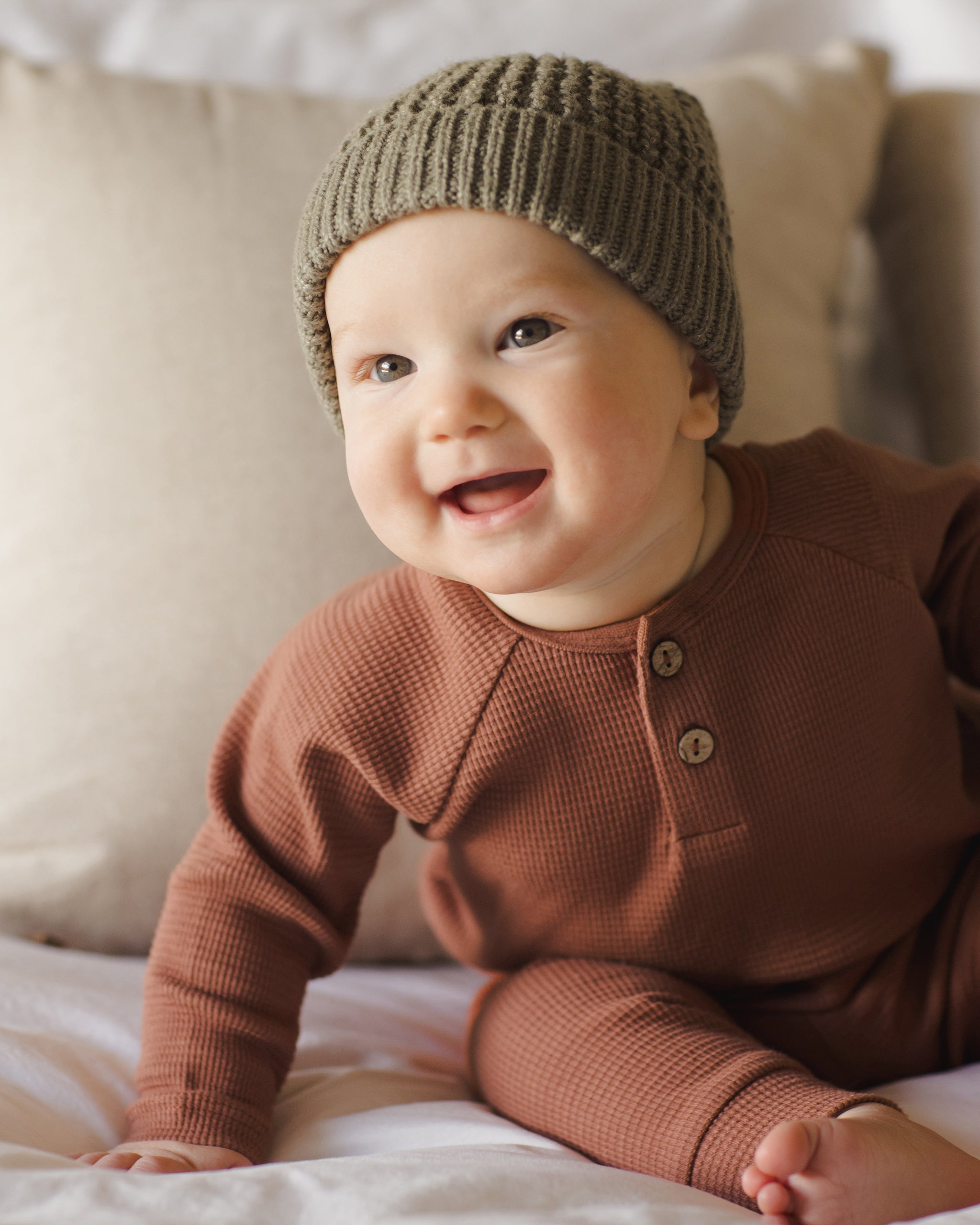Henley Knit Top || Cranberry - Rylee + Cru | Kids Clothes | Trendy Baby Clothes | Modern Infant Outfits |