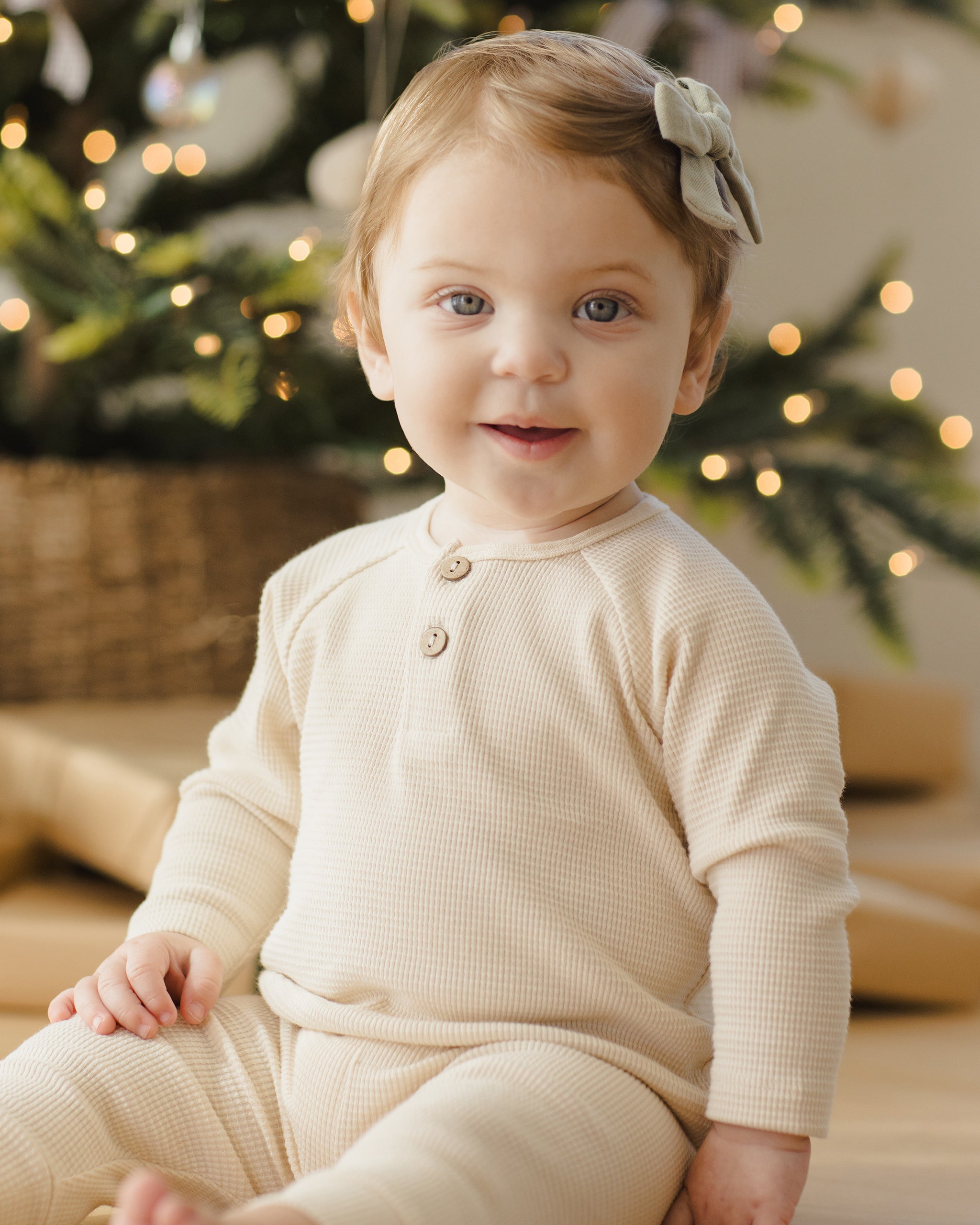 Henley Knit Top || Natural - Rylee + Cru | Kids Clothes | Trendy Baby Clothes | Modern Infant Outfits |