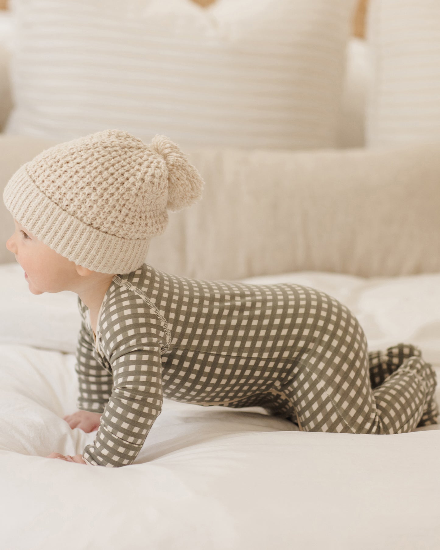 Bamboo Zip Footie || Forest Check - Rylee + Cru | Kids Clothes | Trendy Baby Clothes | Modern Infant Outfits |