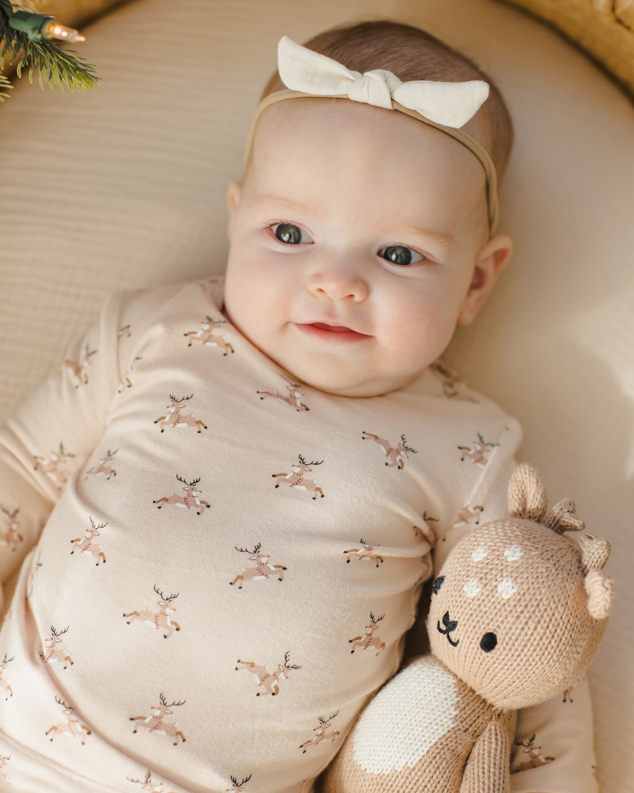 Bamboo Pajama Set || Reindeer - Rylee + Cru | Kids Clothes | Trendy Baby Clothes | Modern Infant Outfits |