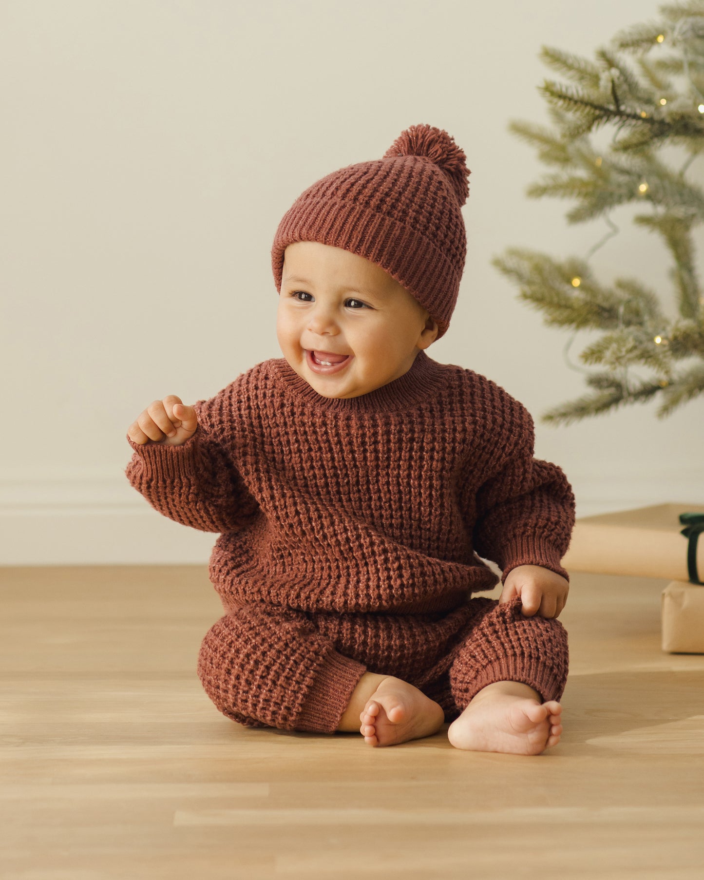 Chunky Knit Sweater || Cranberry - Rylee + Cru | Kids Clothes | Trendy Baby Clothes | Modern Infant Outfits |