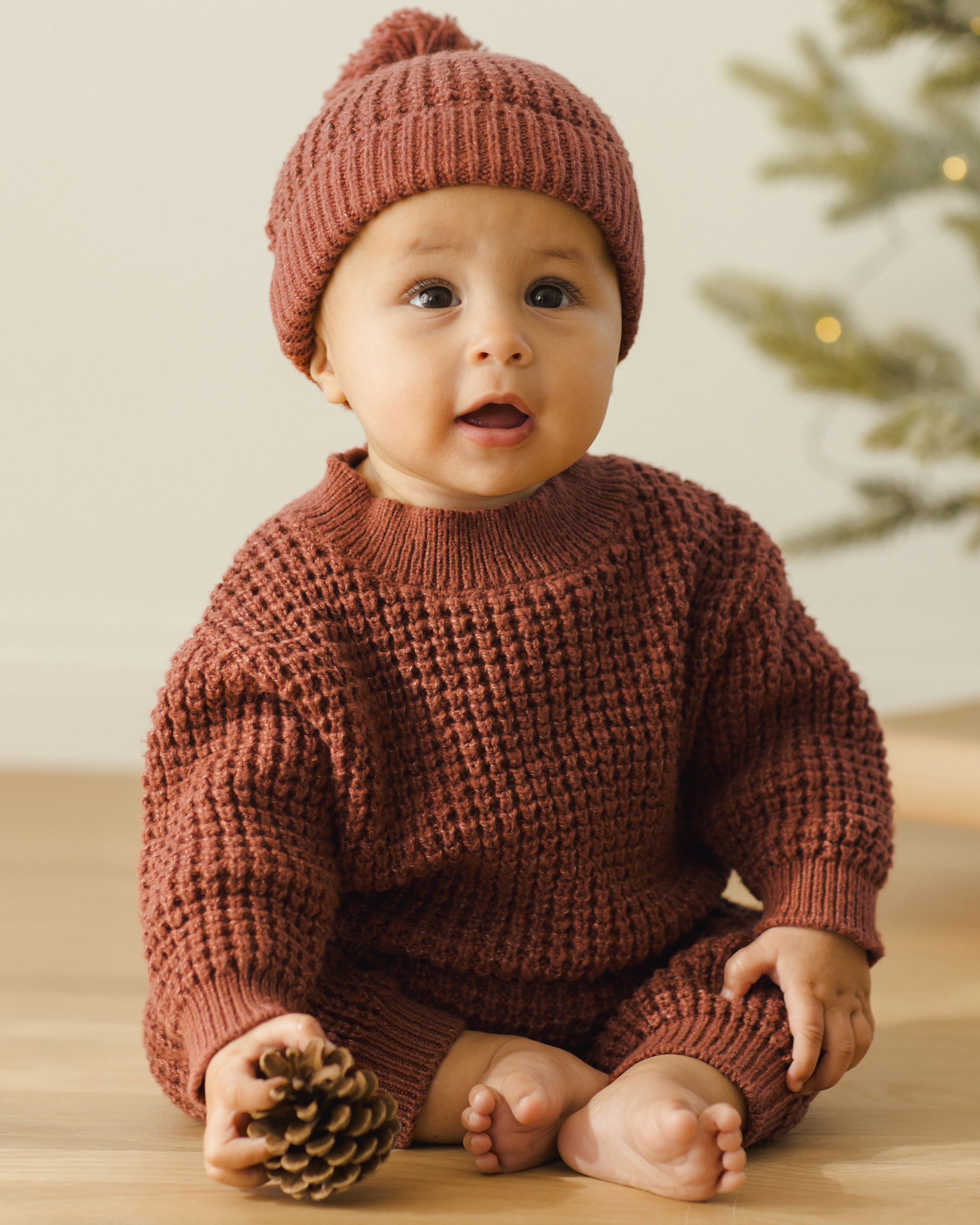 Chunky Knit Sweater || Cranberry - Rylee + Cru | Kids Clothes | Trendy Baby Clothes | Modern Infant Outfits |