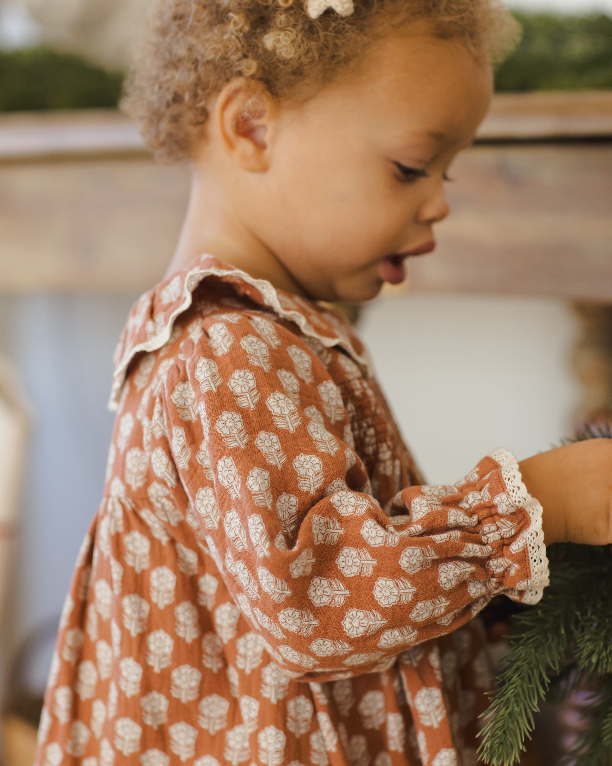 Callie Dress || Holiday Fleur - Rylee + Cru | Kids Clothes | Trendy Baby Clothes | Modern Infant Outfits |