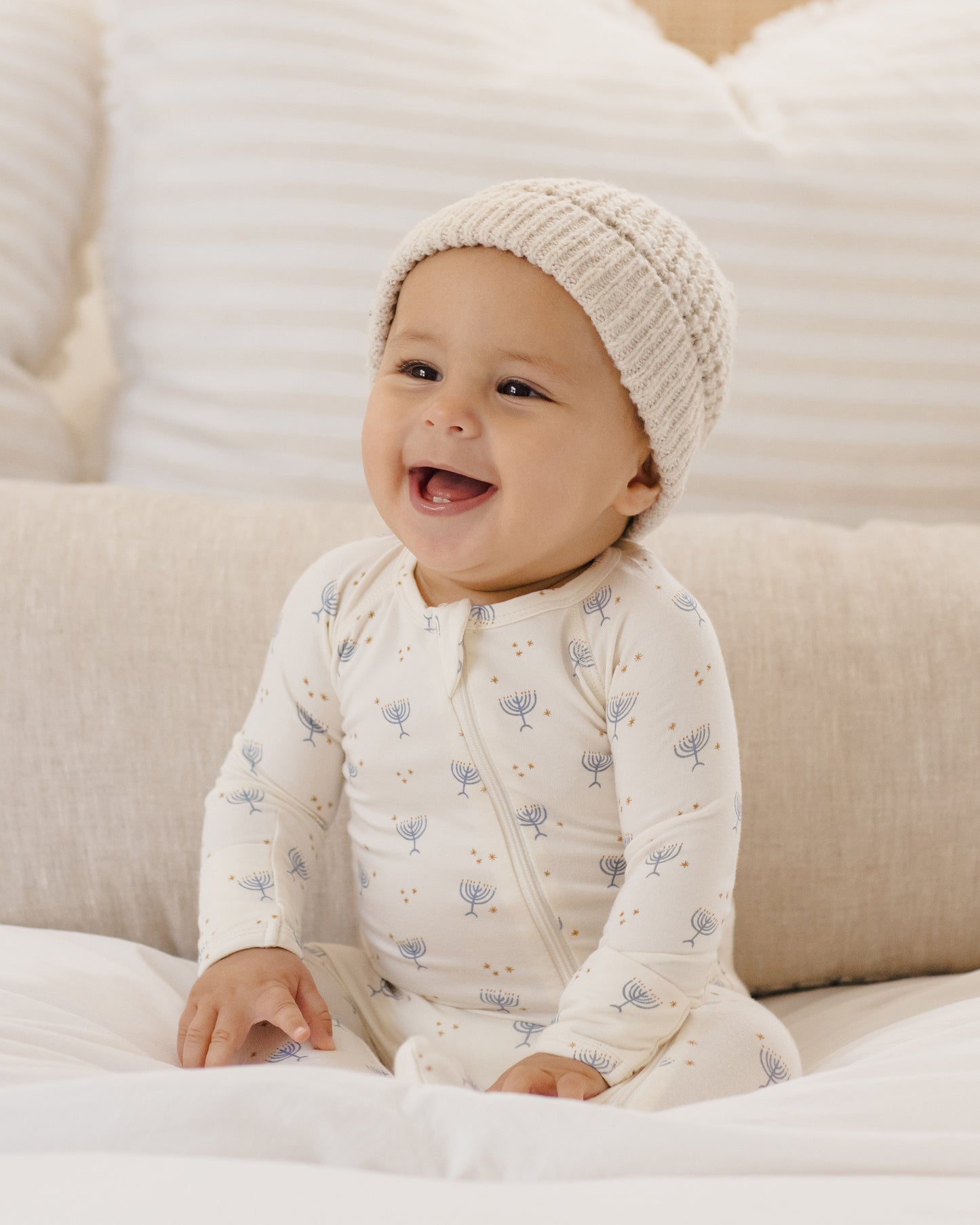 Beanie || Natural - Rylee + Cru | Kids Clothes | Trendy Baby Clothes | Modern Infant Outfits |