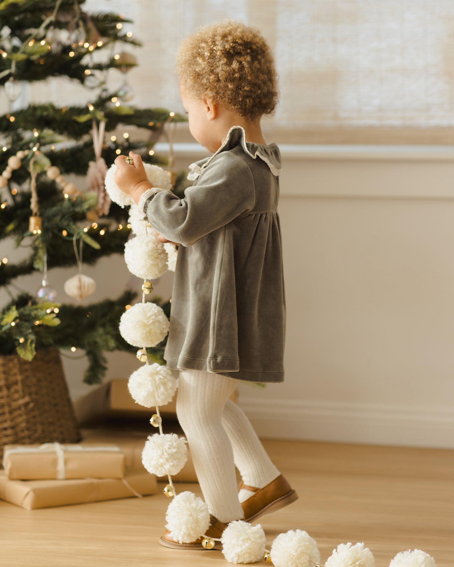 Velour Baby Dress || Forest - Rylee + Cru | Kids Clothes | Trendy Baby Clothes | Modern Infant Outfits |