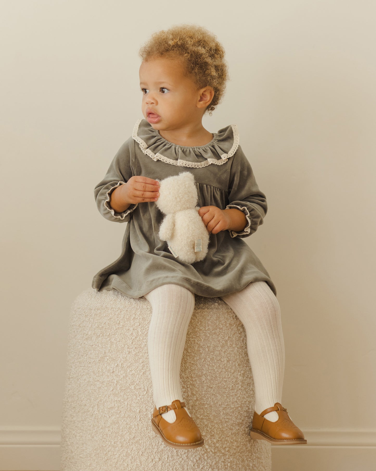 Velour Baby Dress || Forest - Rylee + Cru | Kids Clothes | Trendy Baby Clothes | Modern Infant Outfits |