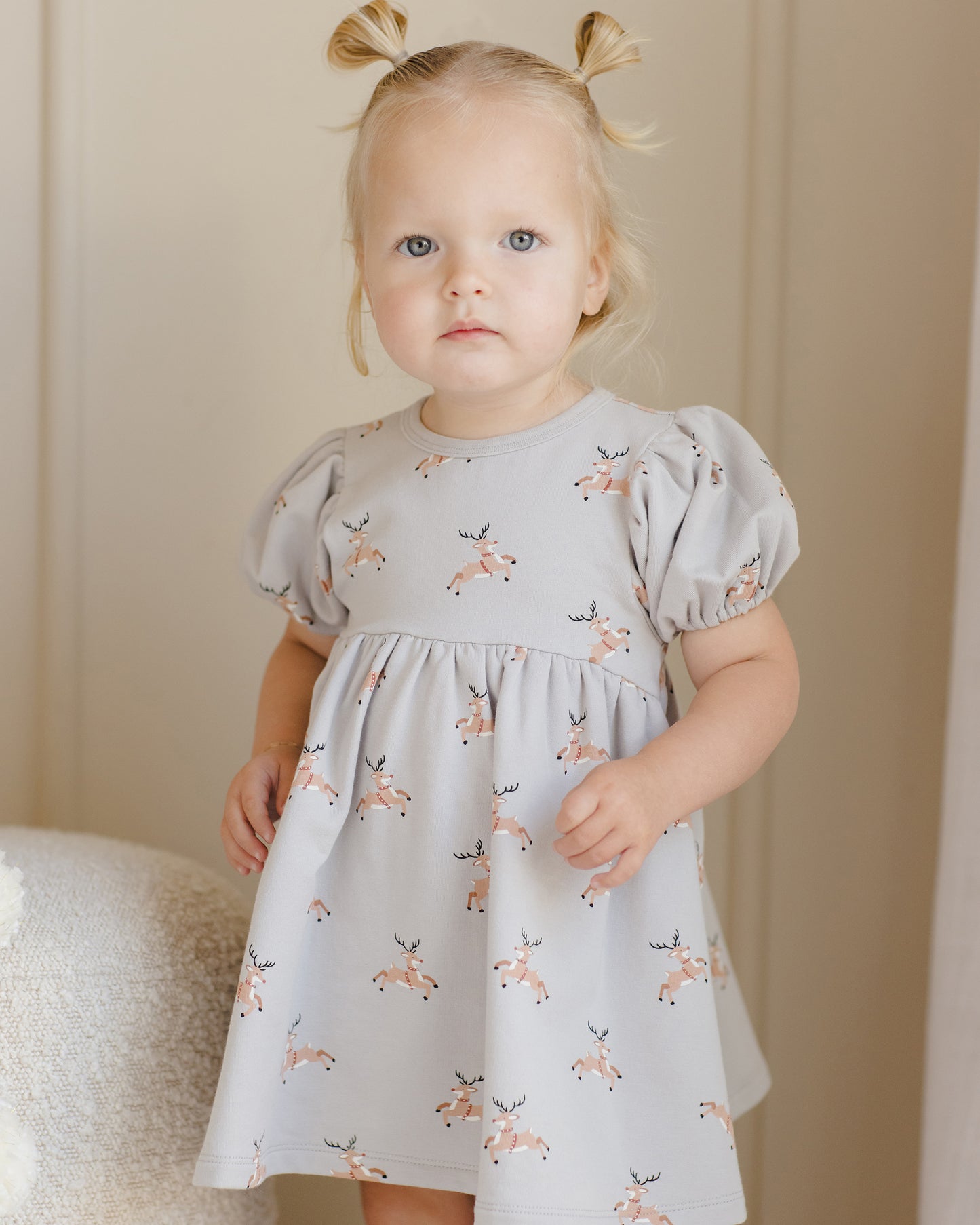Darla Dress || Reindeer - Rylee + Cru | Kids Clothes | Trendy Baby Clothes | Modern Infant Outfits |