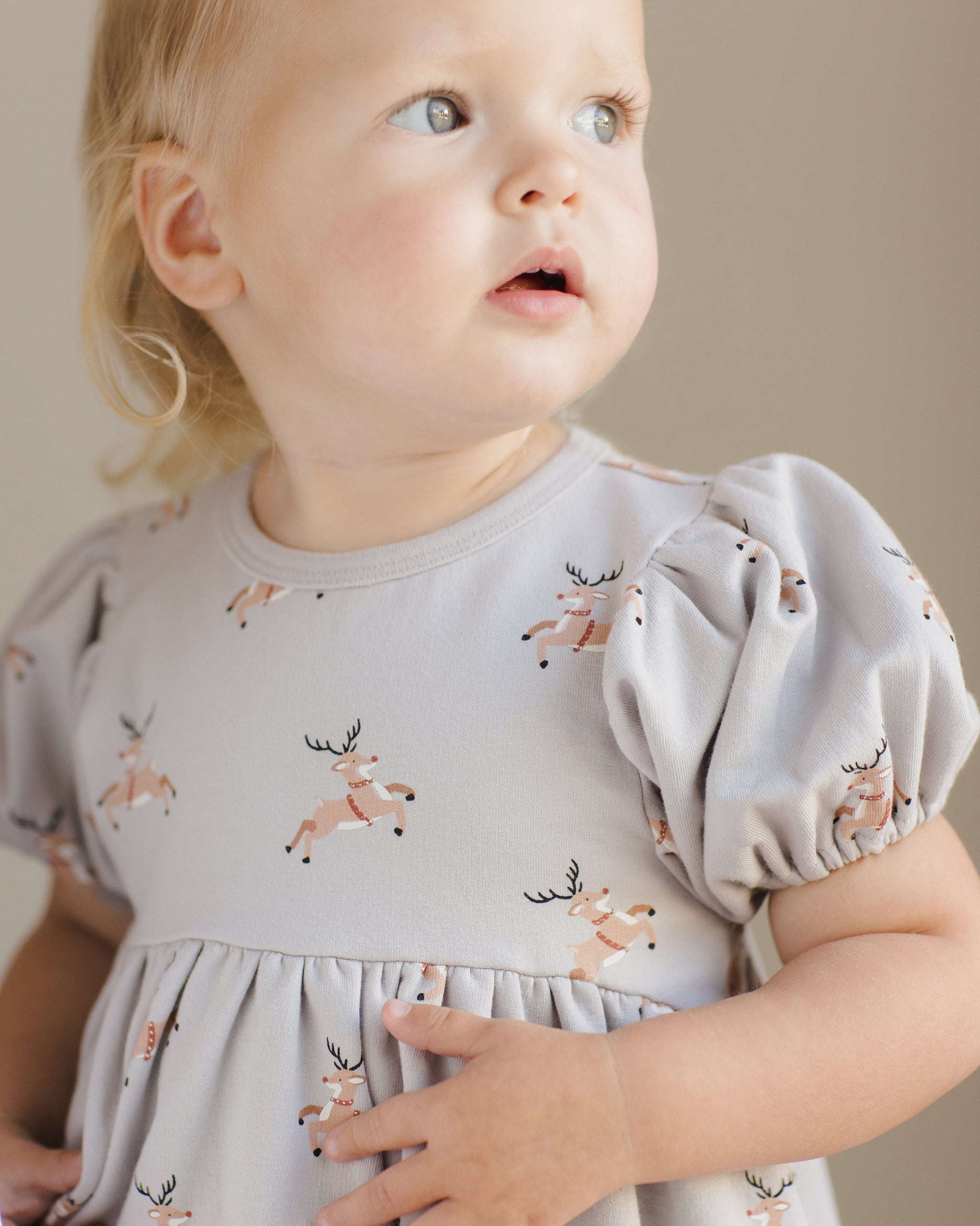 Darla Dress || Reindeer - Rylee + Cru | Kids Clothes | Trendy Baby Clothes | Modern Infant Outfits |