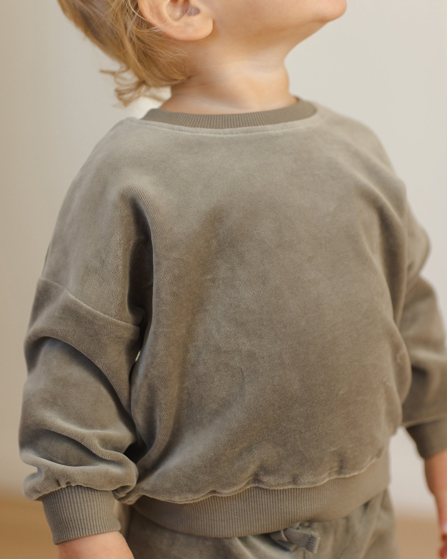 Velour Relaxed Sweatshirt || Forest - Rylee + Cru | Kids Clothes | Trendy Baby Clothes | Modern Infant Outfits |