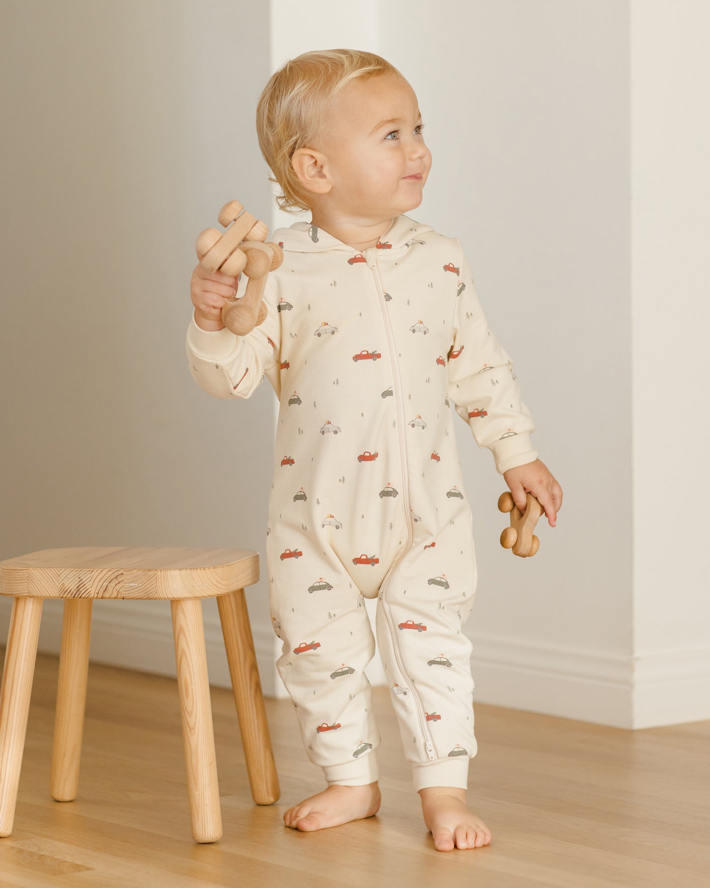 Hooded Jumpsuit || Cars - Rylee + Cru | Kids Clothes | Trendy Baby Clothes | Modern Infant Outfits |