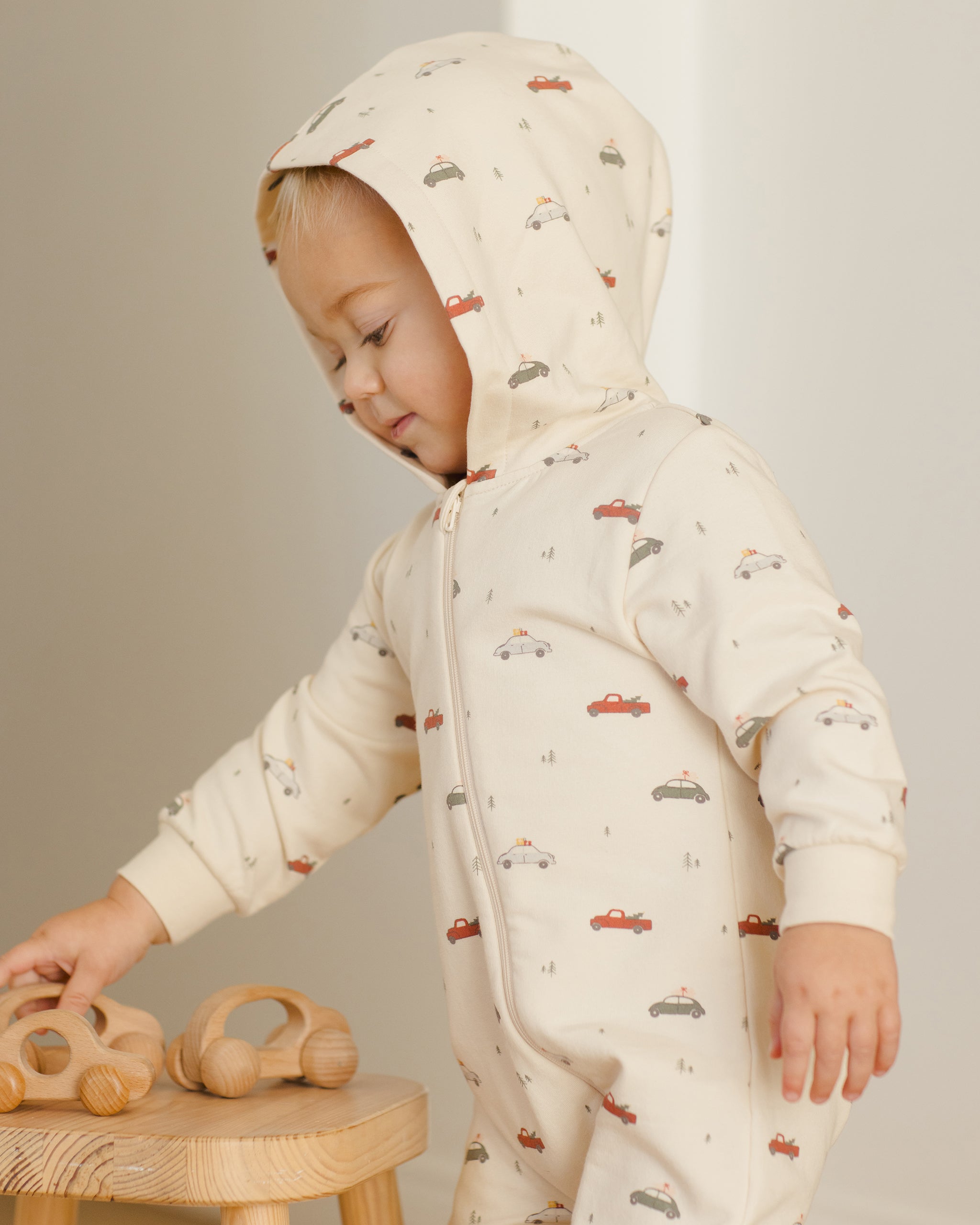 Hooded Jumpsuit || Cars - Rylee + Cru | Kids Clothes | Trendy Baby Clothes | Modern Infant Outfits |